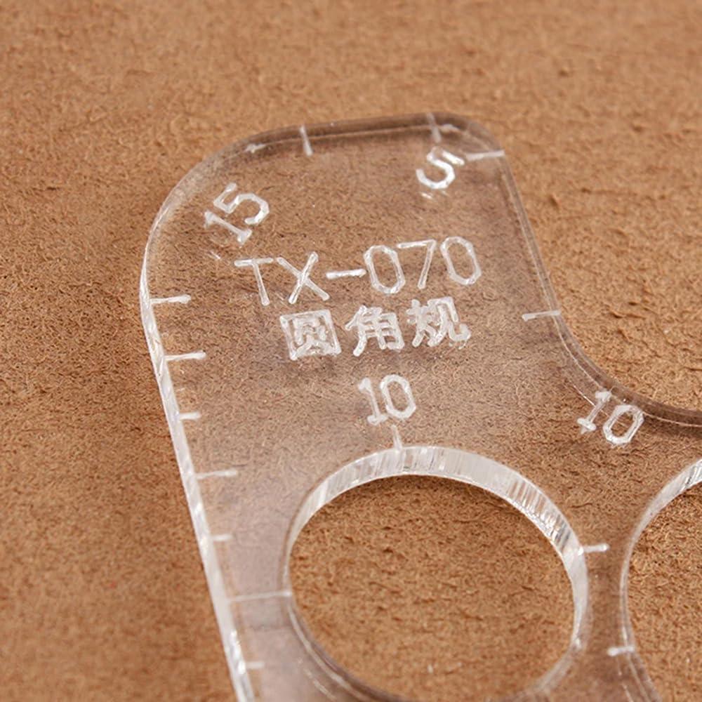 Juego de Plantillas de Círculo Acrílico 2 Piezas para Cuero