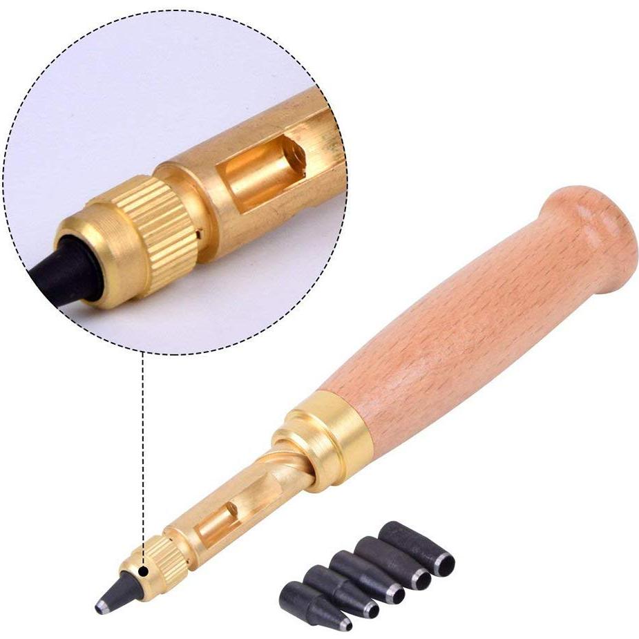 Perforadora de Agujeros Ajustable Osierr6 para Cuero y Papel 6 Puntas