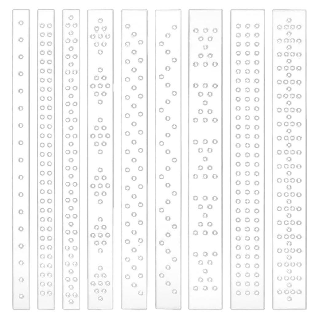 BENECREAT 9 Piezas Plantillas de Perforación de Cuero Acrílico 3.5mm