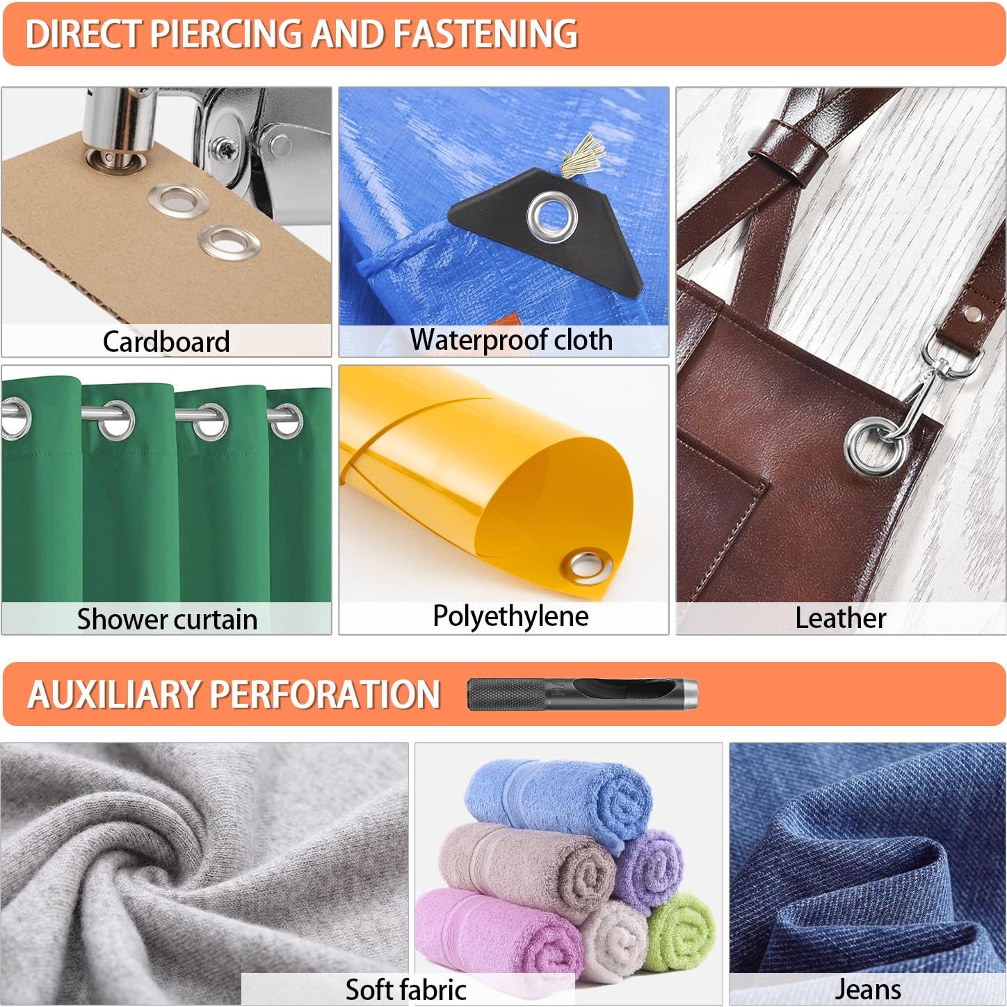 Kit de herramientas para ojales IMLIKE con 500 ojales 10mm