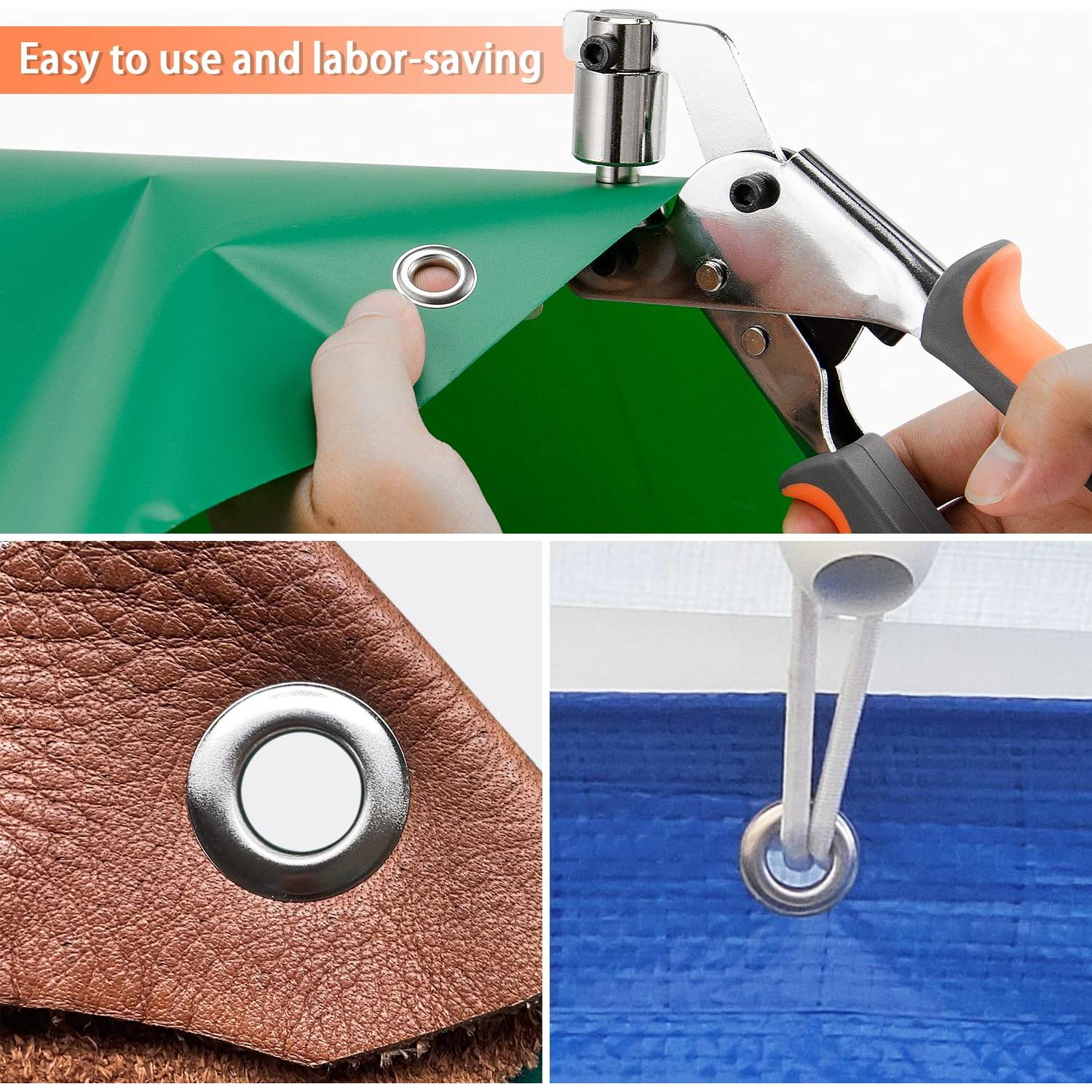 Kit de herramientas para ojales IMLIKE con 500 ojales 10mm