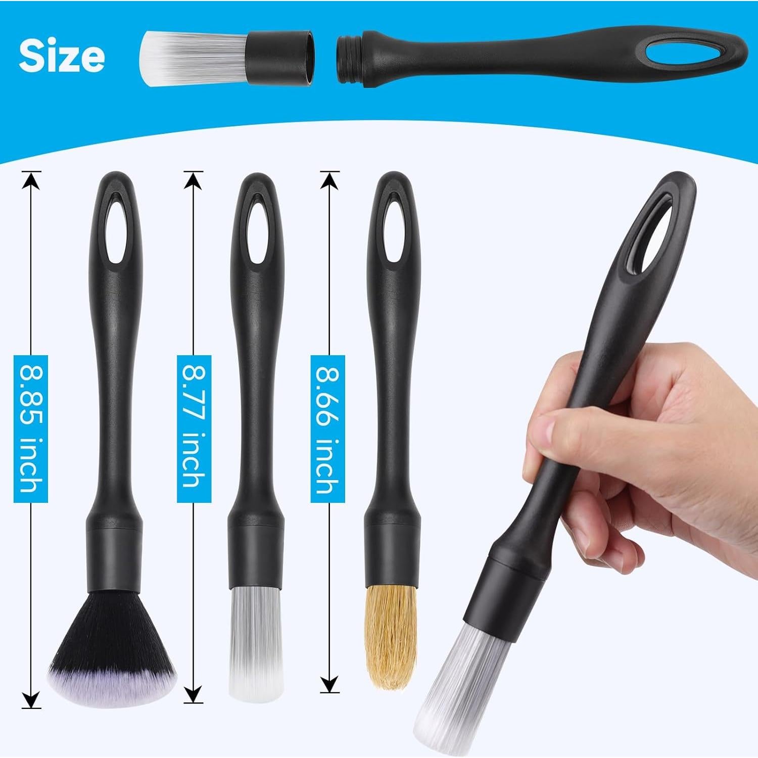 Juego de 9 Cepillos para Detallar Autos GECOTITI - Multiuso