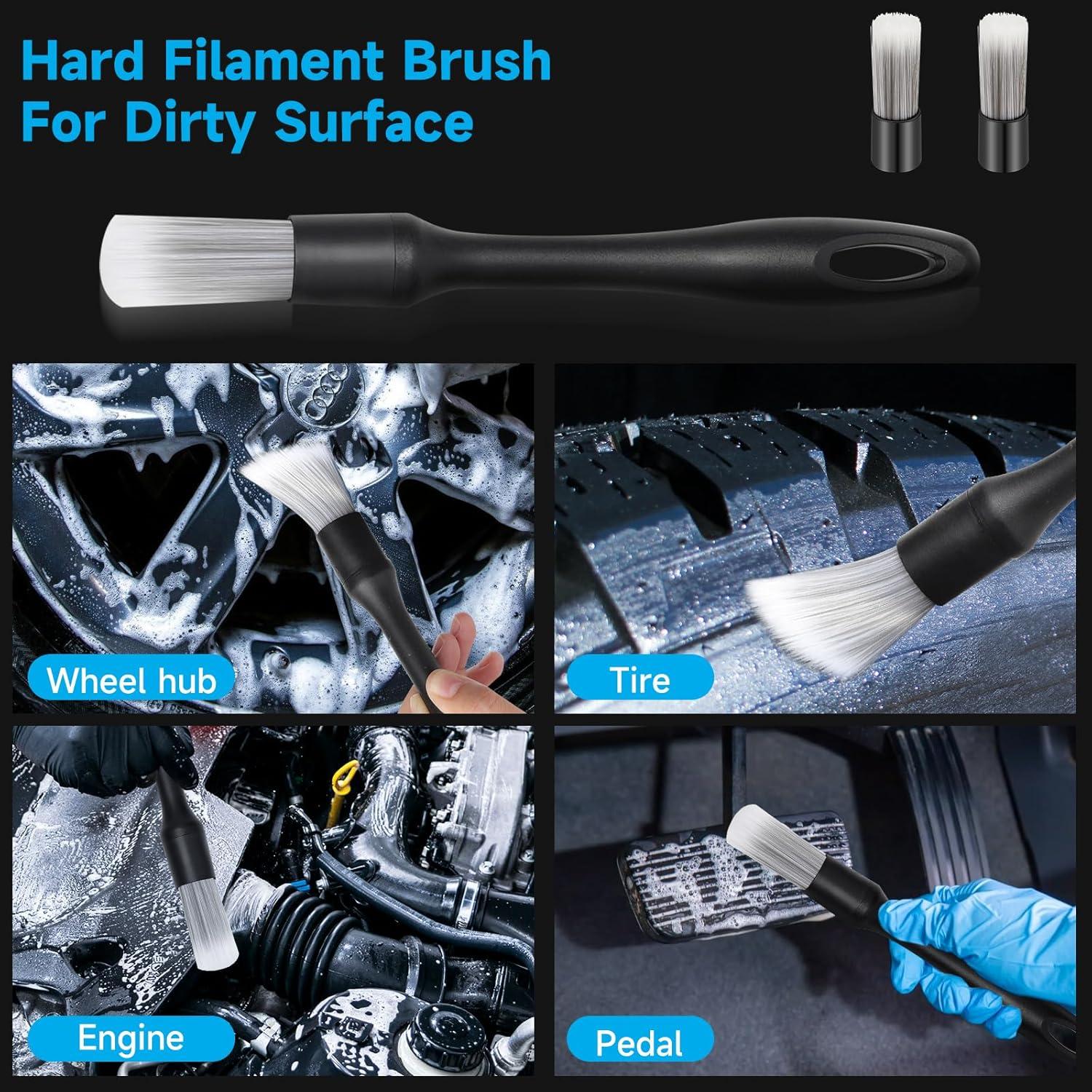 Juego de 9 Cepillos para Detallar Autos GECOTITI - Multiuso