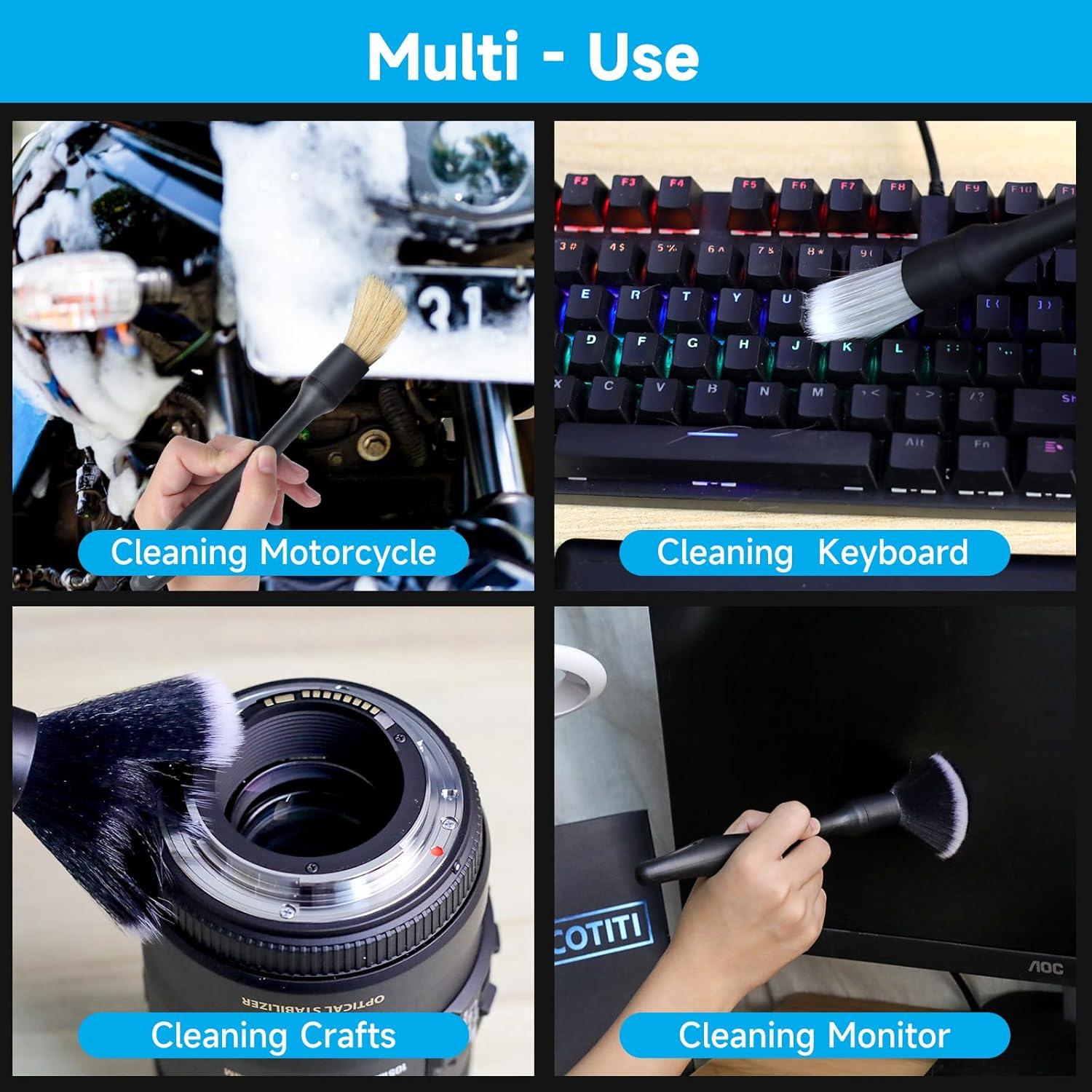 Juego de 9 Cepillos para Detallar Autos GECOTITI - Multiuso