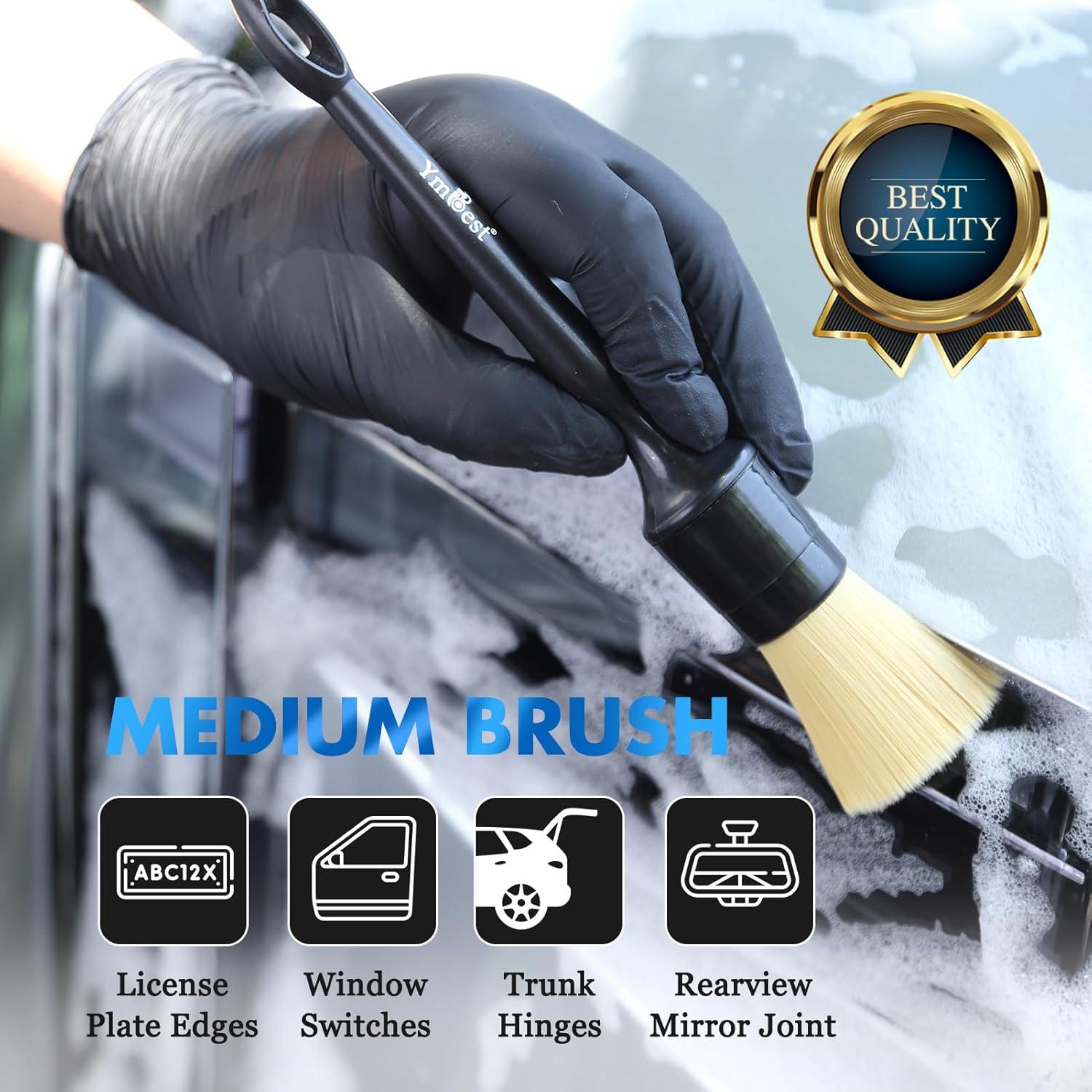 Juego de Cepillos para Detallado de Automóviles YmBest - 3 Piezas