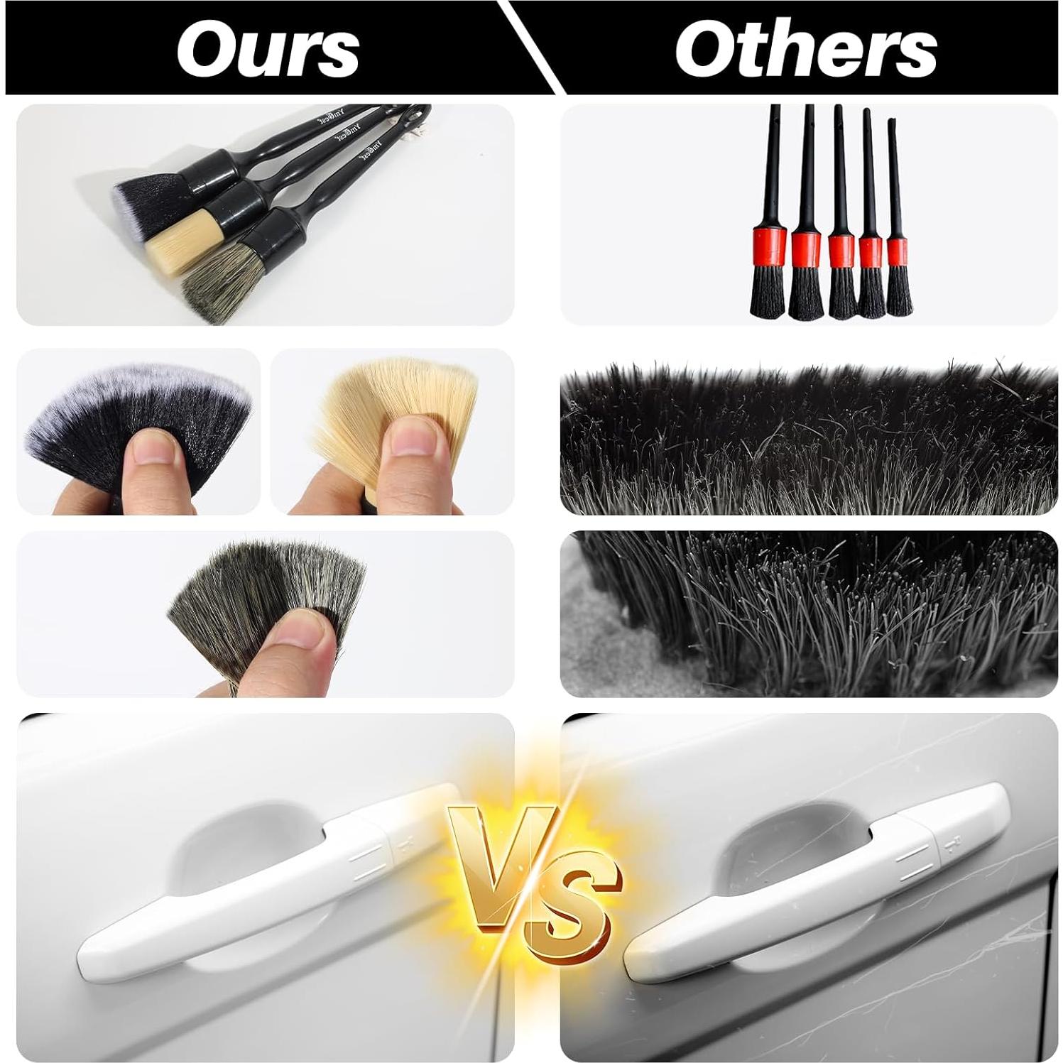 Juego de Cepillos para Detallado de Automóviles YmBest - 3 Piezas