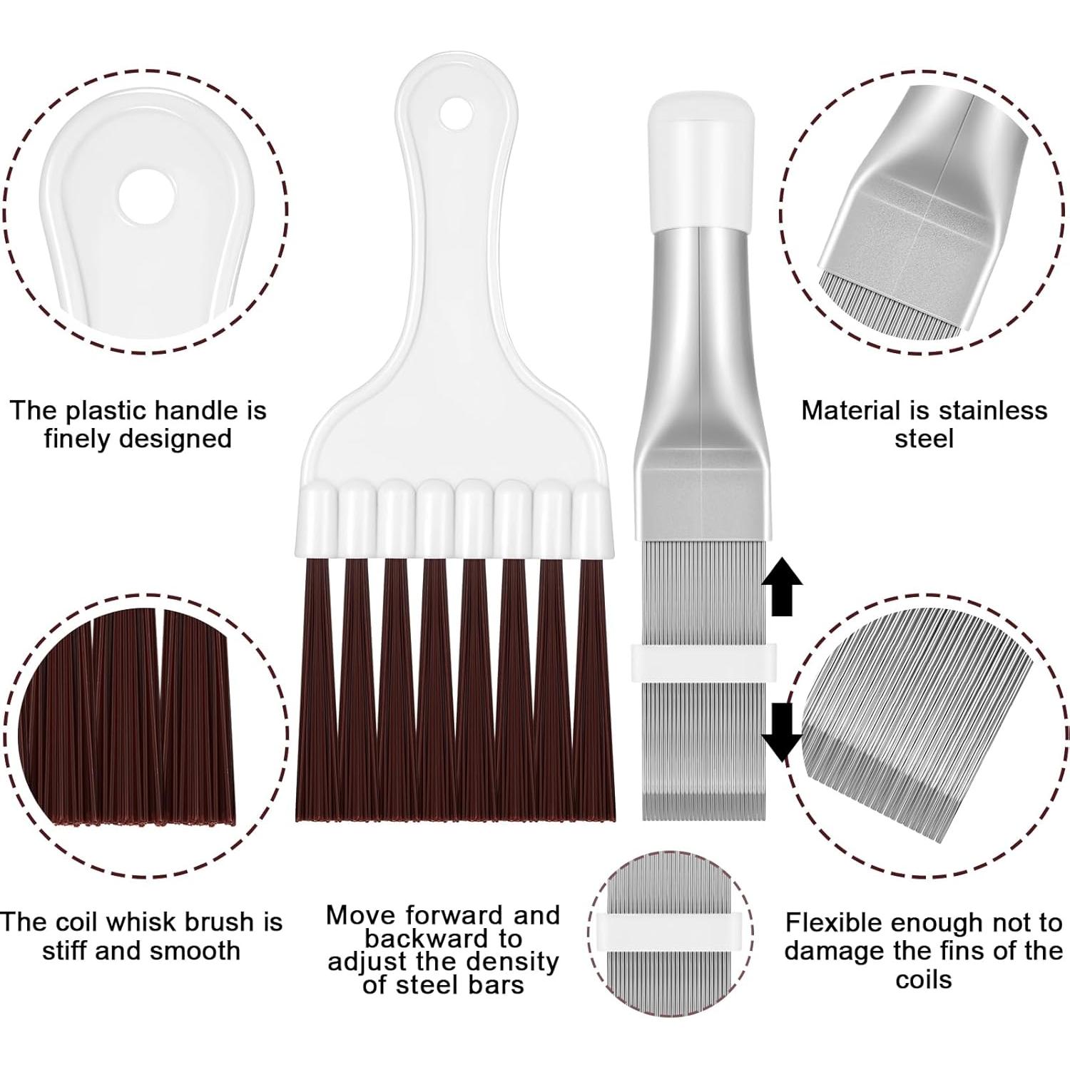 Boao Cepillo de Limpieza de Aletas para Aire Acondicionado - 2 Piezas