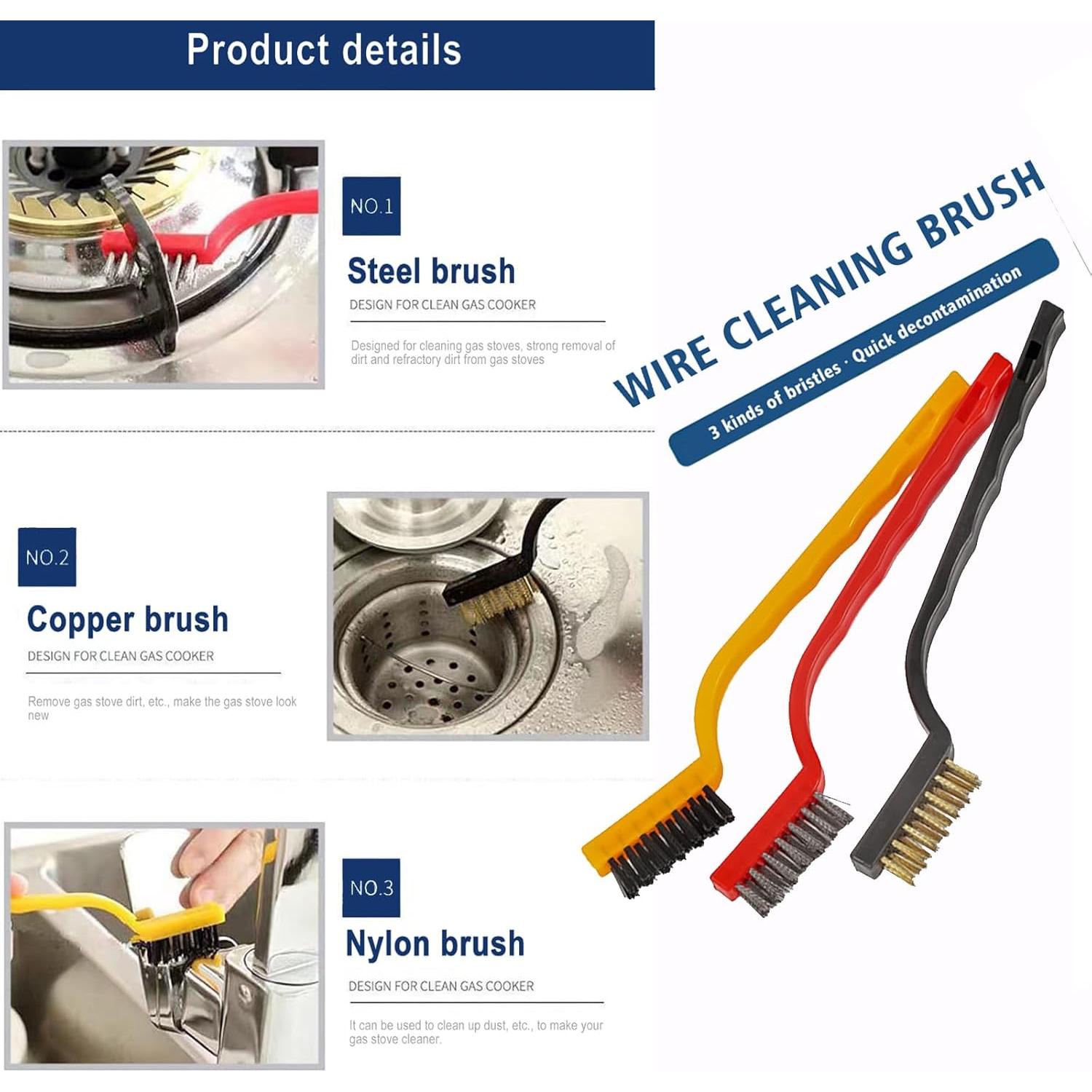 Juego de cepillos de detailing para auto LVSENLIN 10 piezas