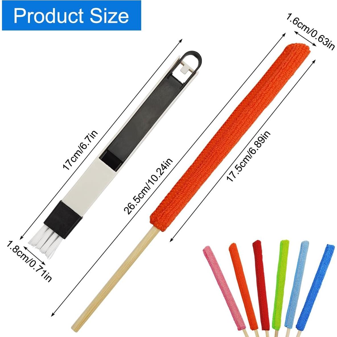 12 Mini Cepillos de Microfibra XYQMLY para Limpieza Detallada