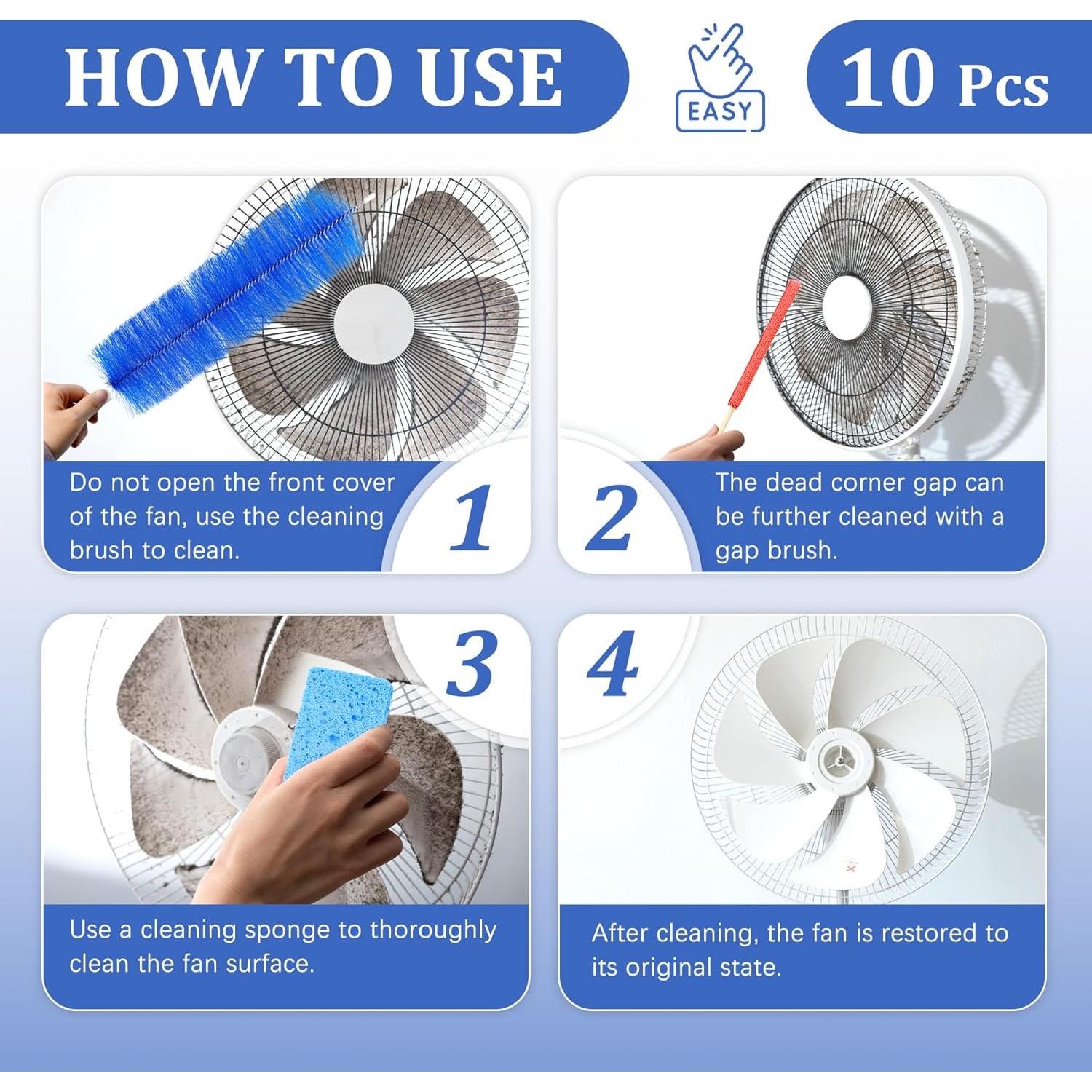 Juego de Limpieza 10 Piezas Philbinden - Plumero Flexible y Esponjas