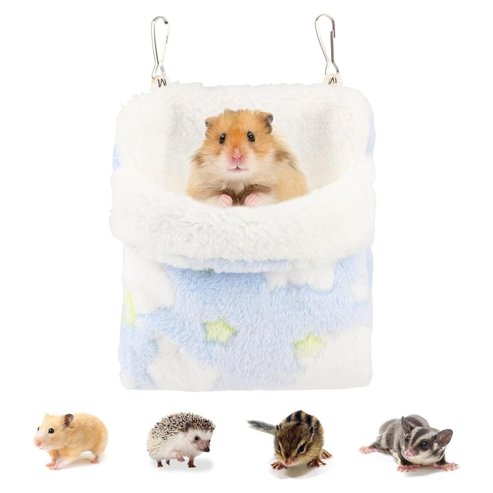 Bolsa de dormir para hámster Reshiho 20x17 cm Azul