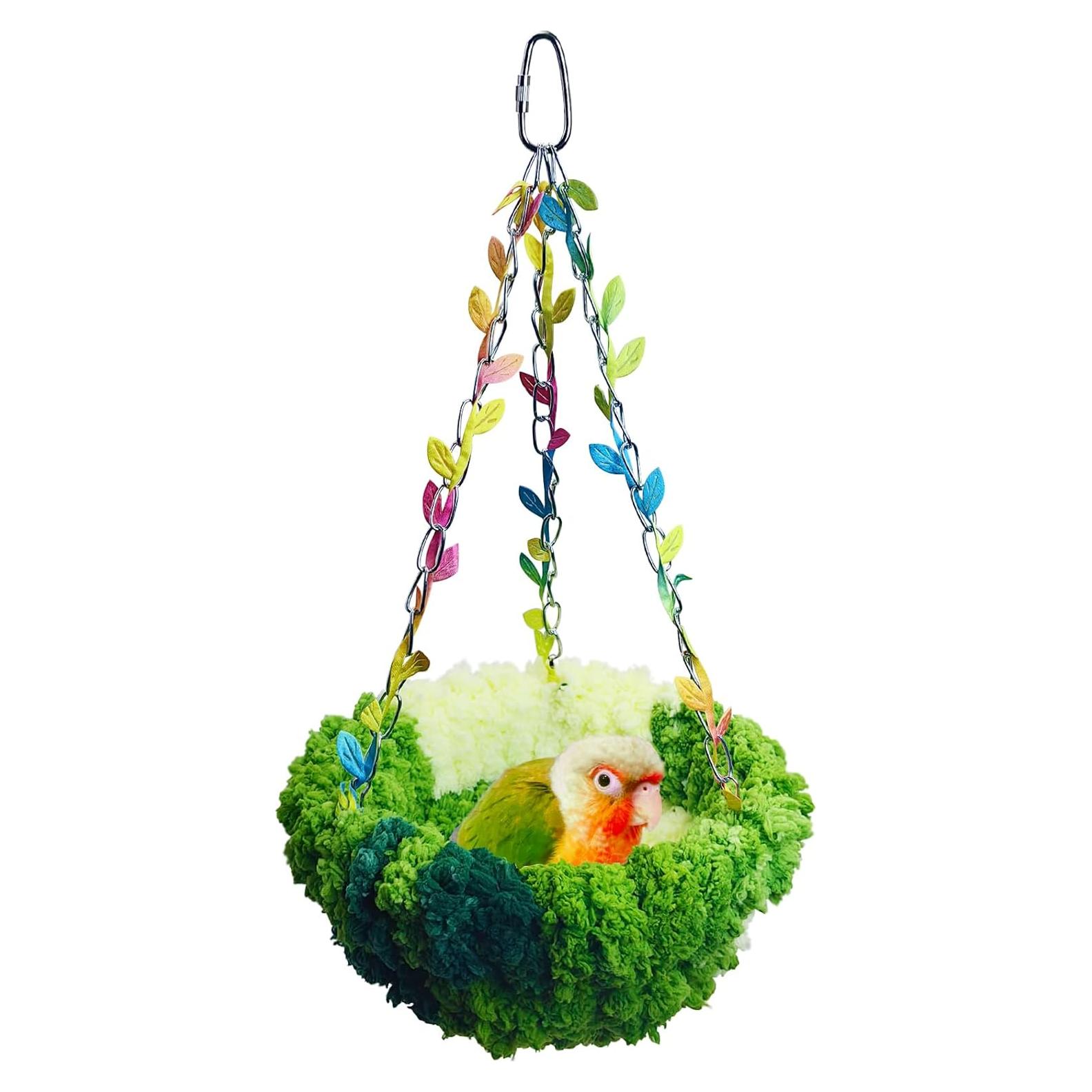 Cama Colgante para Aves Kathson 16 cm Verde - Hamaca Nido