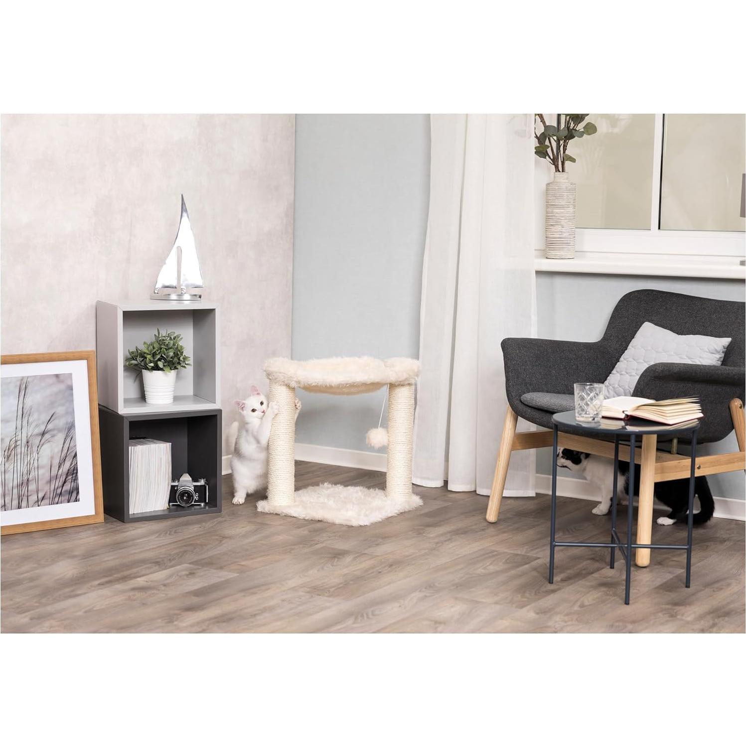 Rascador para Gatos Trixie Baza con Hamaca Crema 50 cm