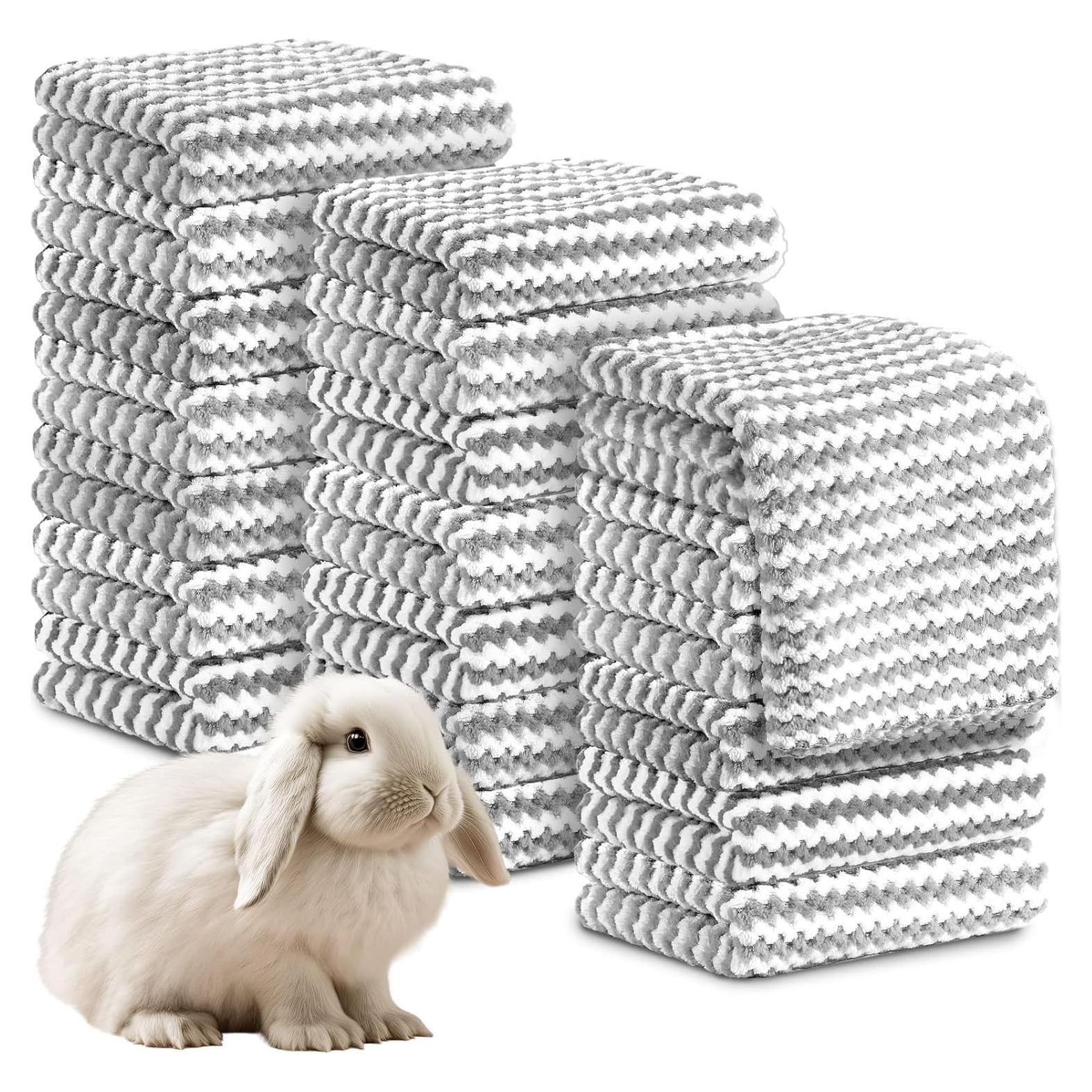 Moukeren 20 Piezas Mantas de Franela para Cobayas 35x75cm