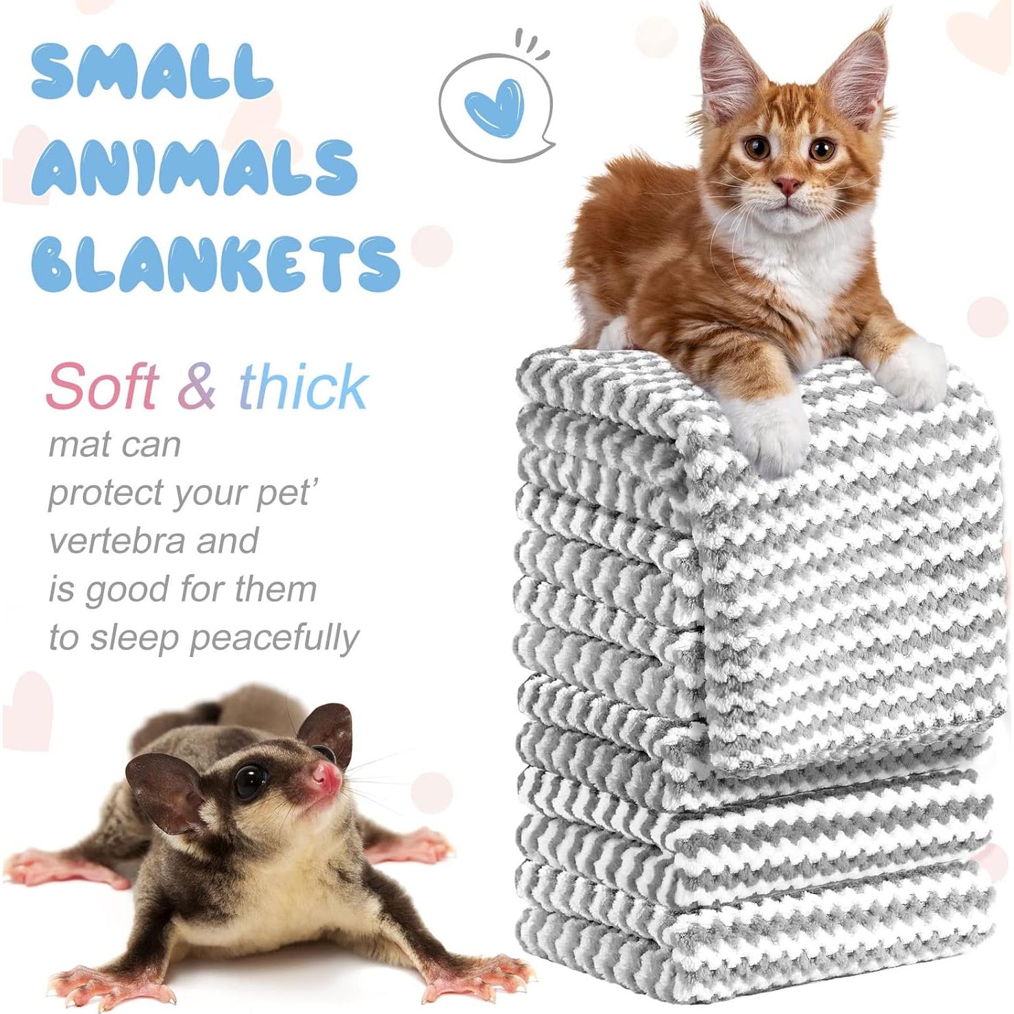 Moukeren 20 Piezas Mantas de Franela para Cobayas 35x75cm