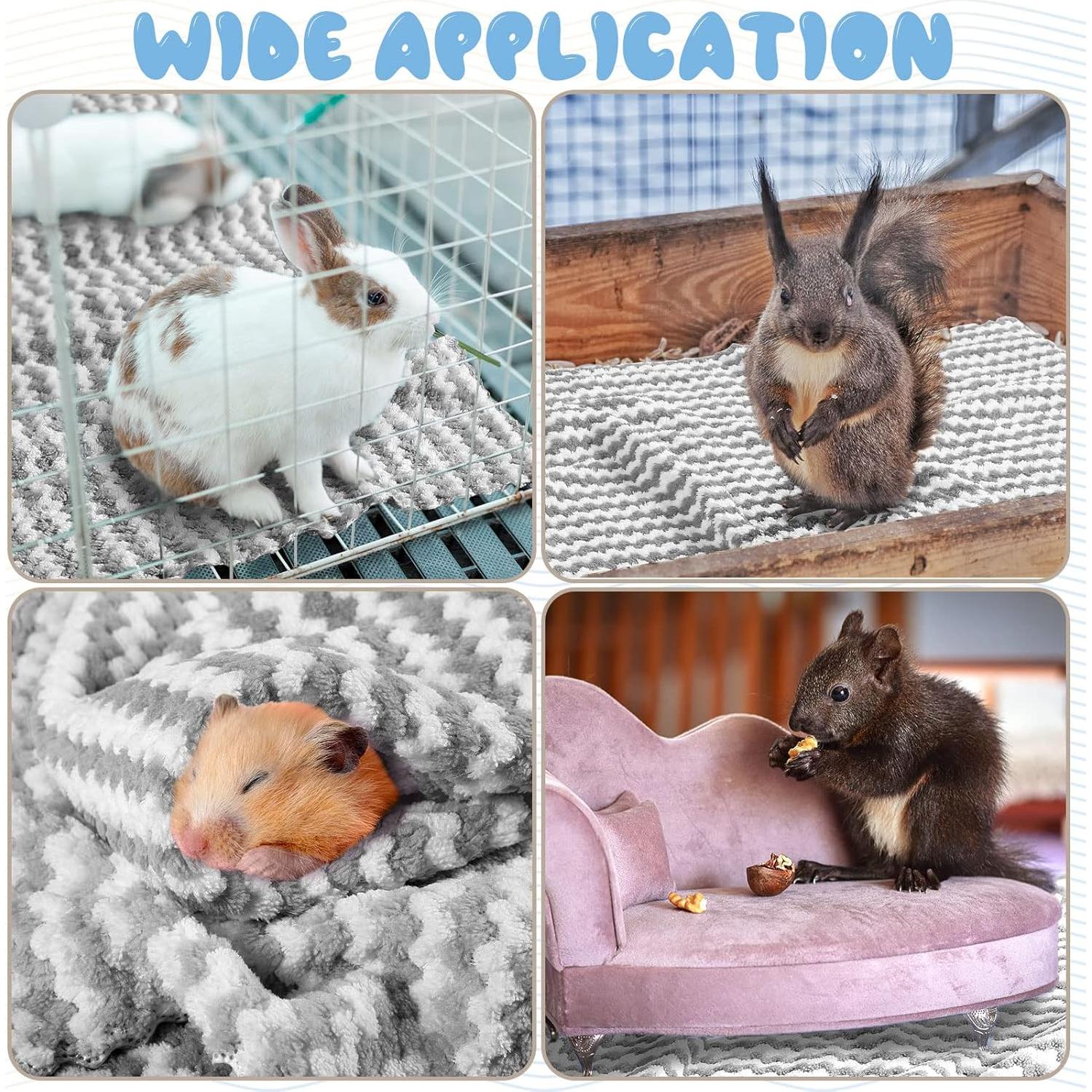 Moukeren 20 Piezas Mantas de Franela para Cobayas 35x75cm