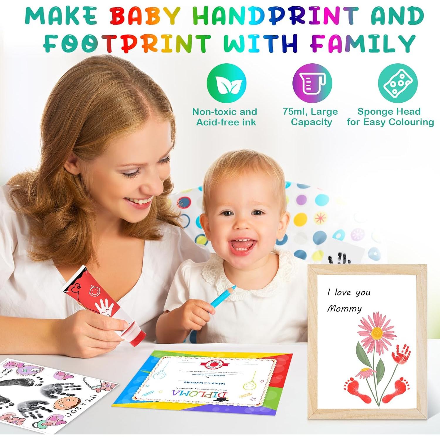 Sortnic Tinta para Huellas de Manos y Pies Bebé 75ml Negra