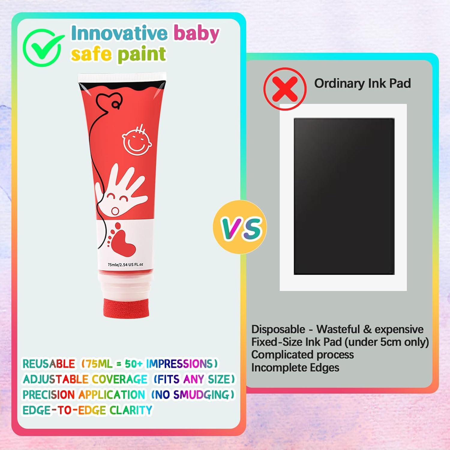 Sortnic Tinta para Huellas de Manos y Pies Bebé 75ml Negra