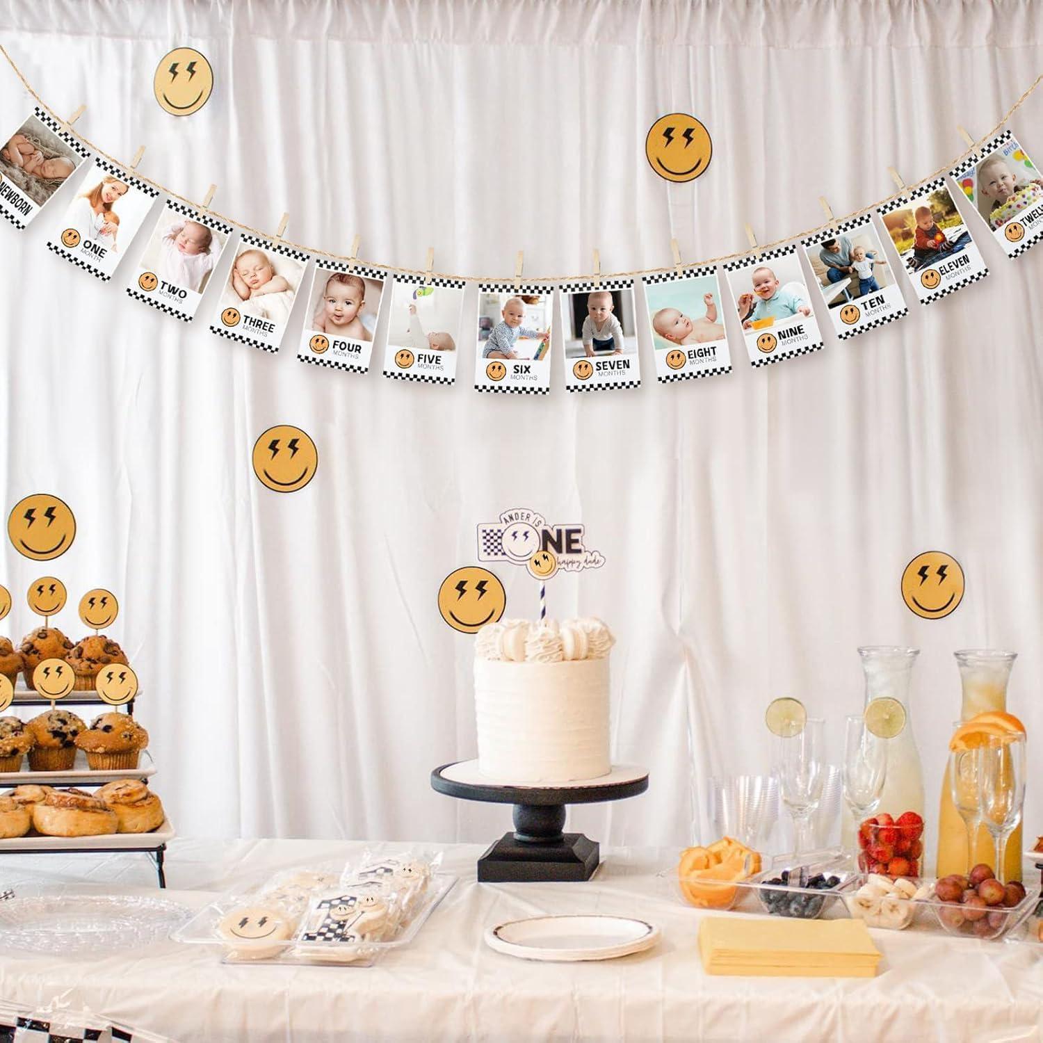 Bandera de Fotos Un Feliz Niño para Primer Cumpleaños - RTHPY