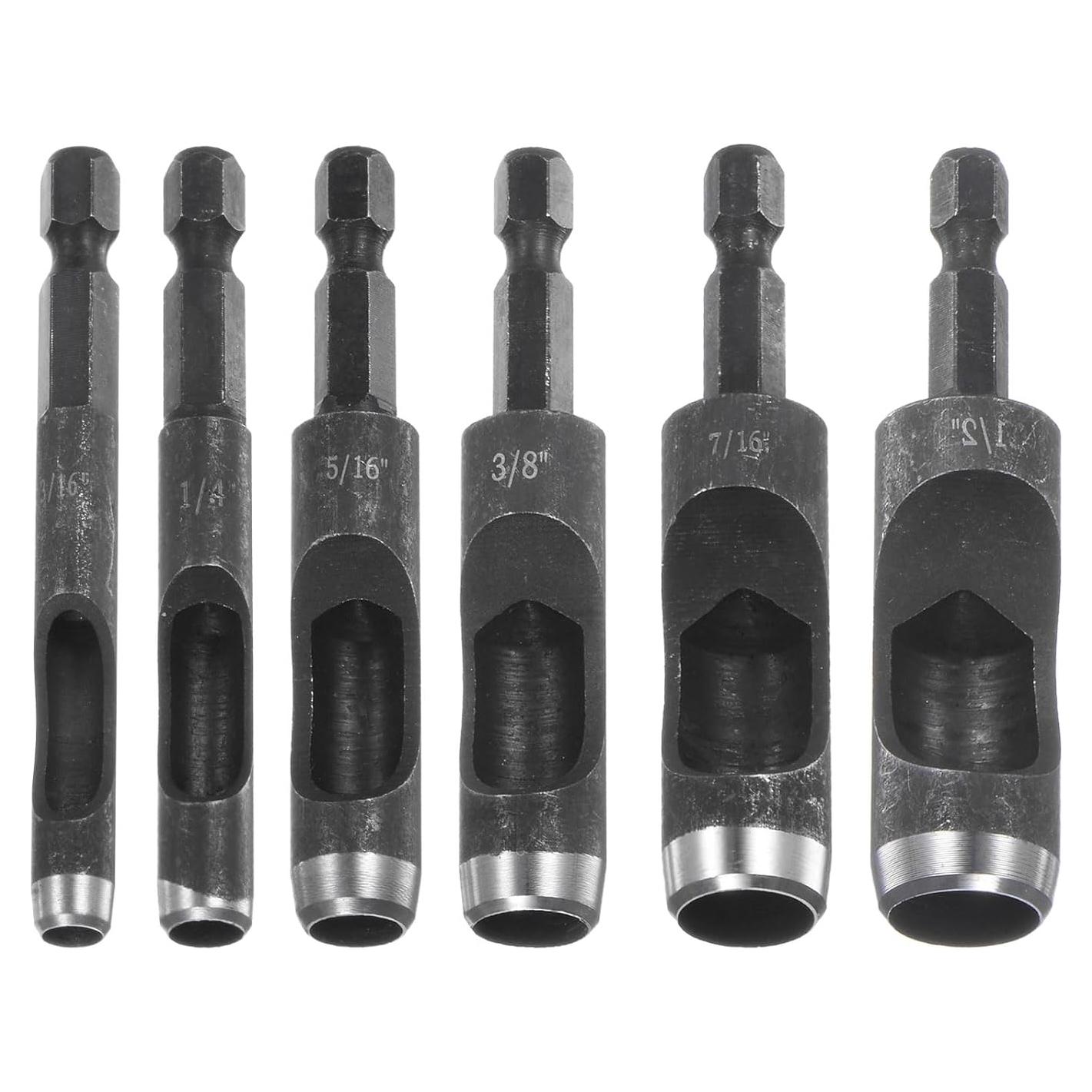 Juego de Punches Huecos de Cuero HARFINGTON 6 Piezas 3-12mm