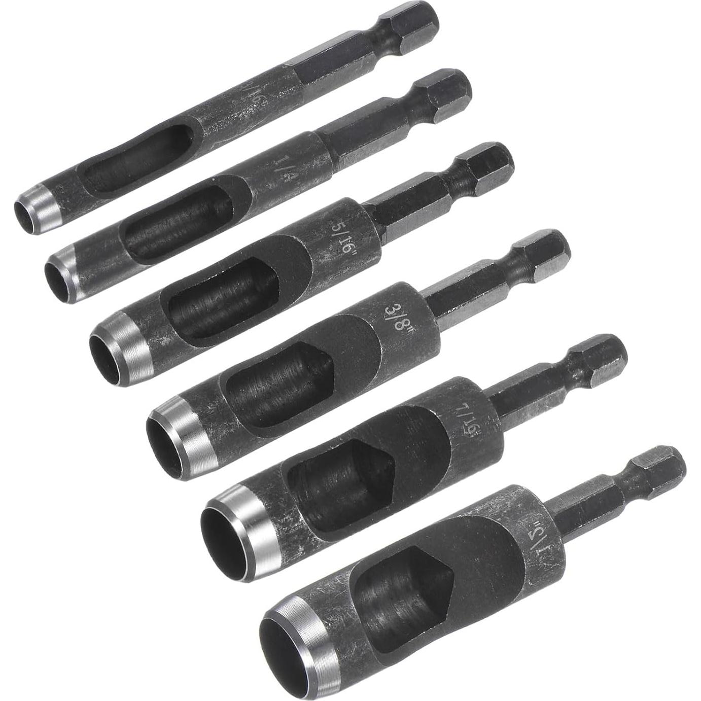 Juego de Punches Huecos de Cuero HARFINGTON 6 Piezas 3-12mm