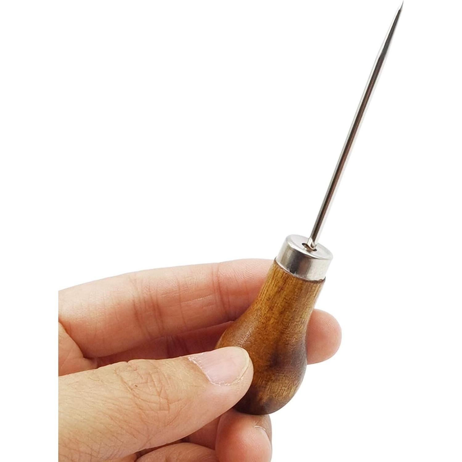 10 Piezas Punzones de Rasguño con Mango de Madera ROYHOO