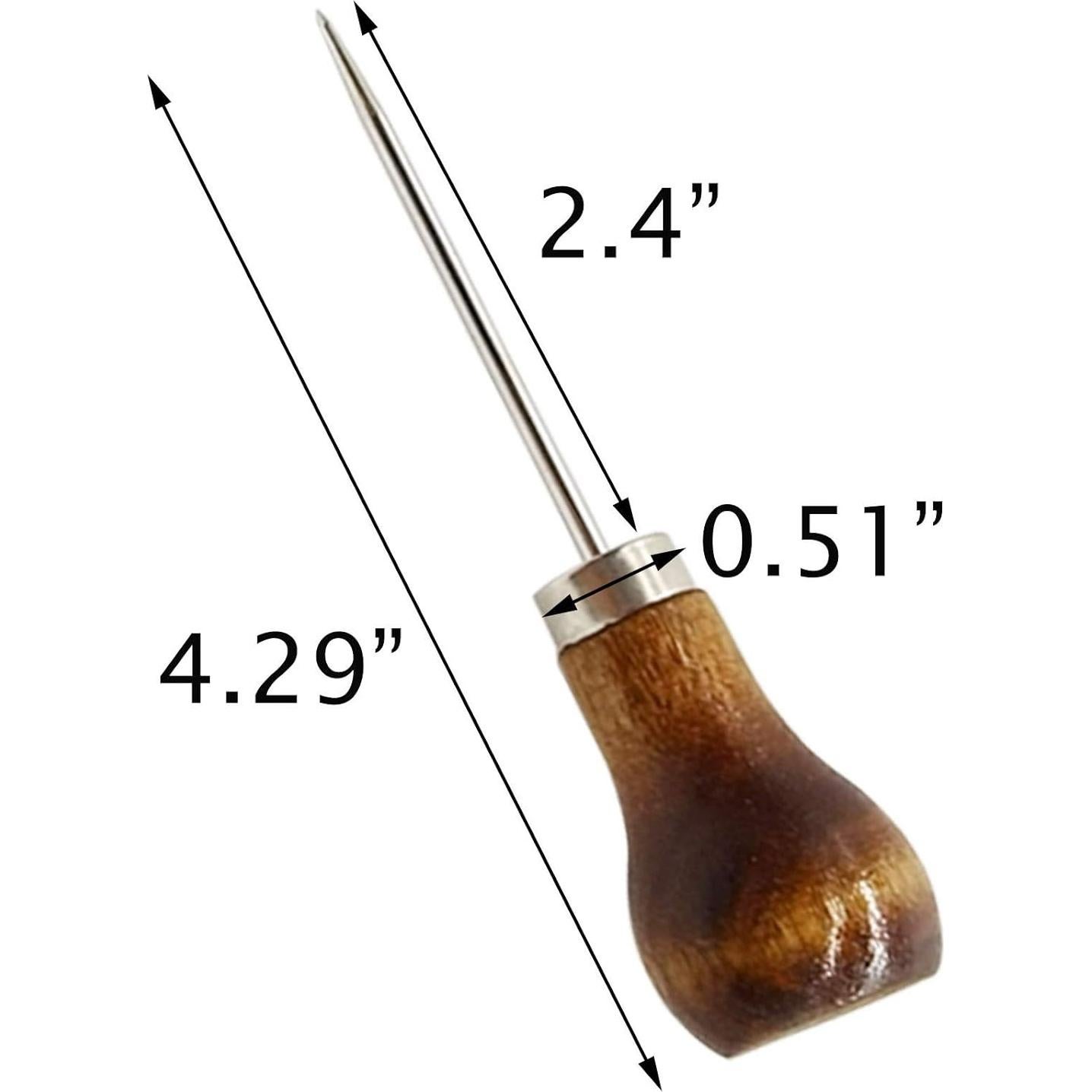 10 Piezas Punzones de Rasguño con Mango de Madera ROYHOO