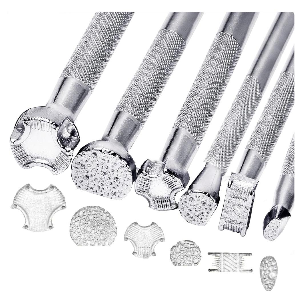 Juego de Herramientas de Estampado de Cuero Jupean - 6 Piezas