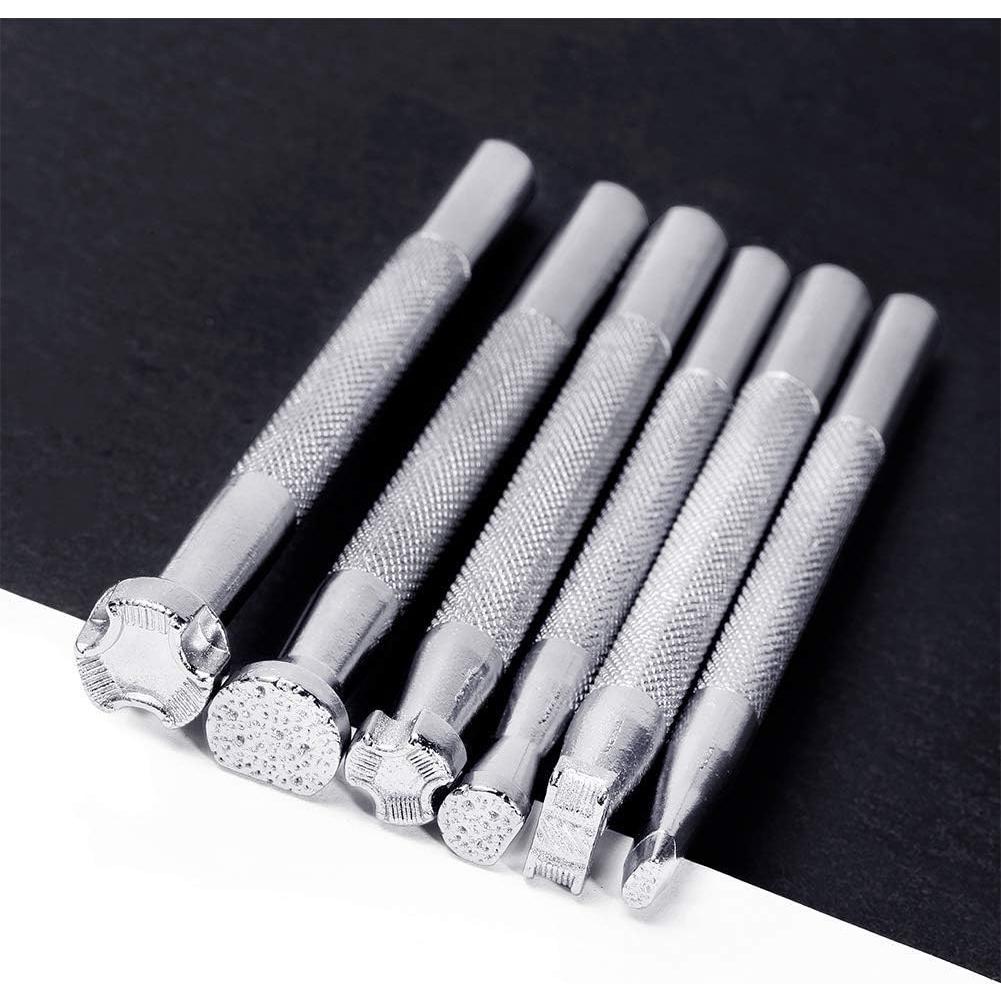 Juego de Herramientas de Estampado de Cuero Jupean - 6 Piezas