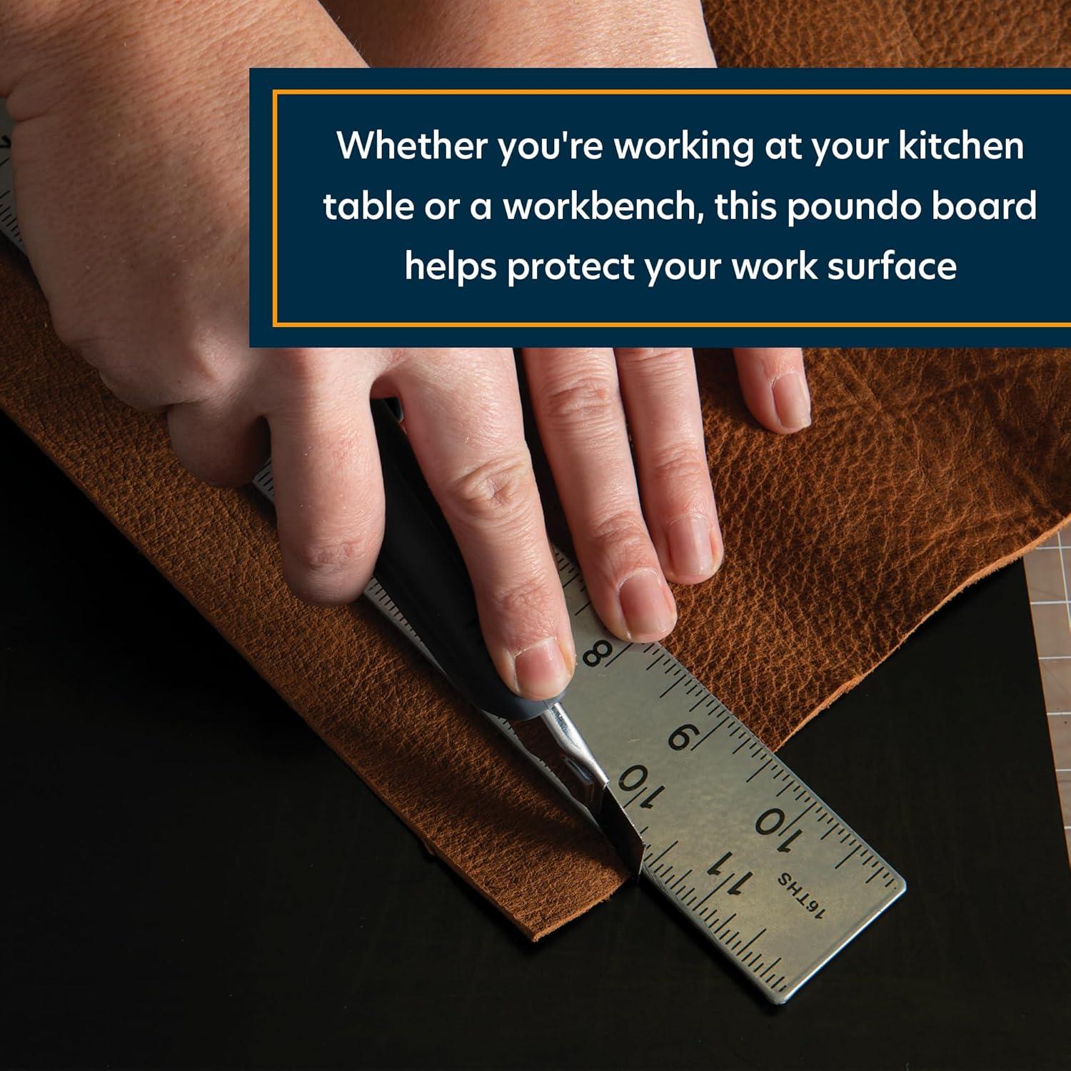 Tablero de Golpe Silencioso Weaver Leather 30.48x30.48cm Negro