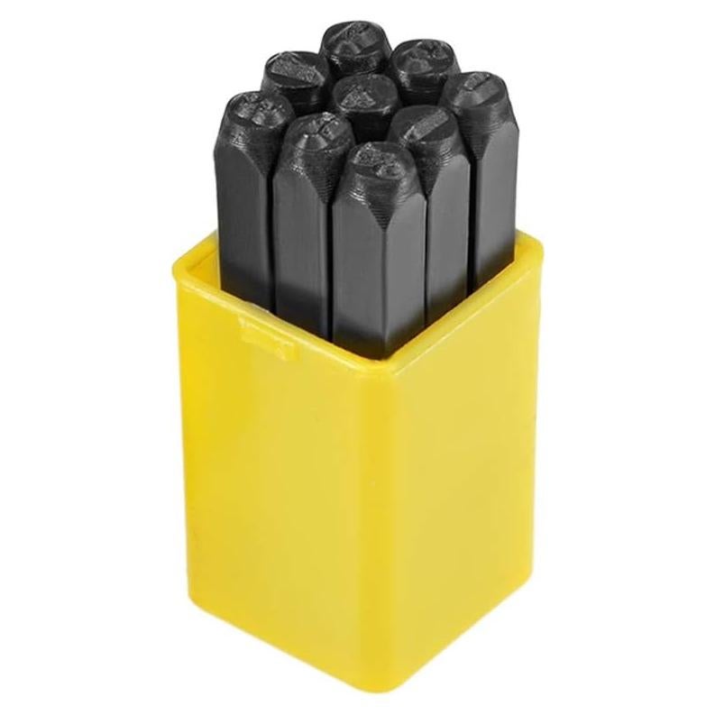 Juego de Sellos Metálicos uxcell 0-9, Punch 4mm para Madera