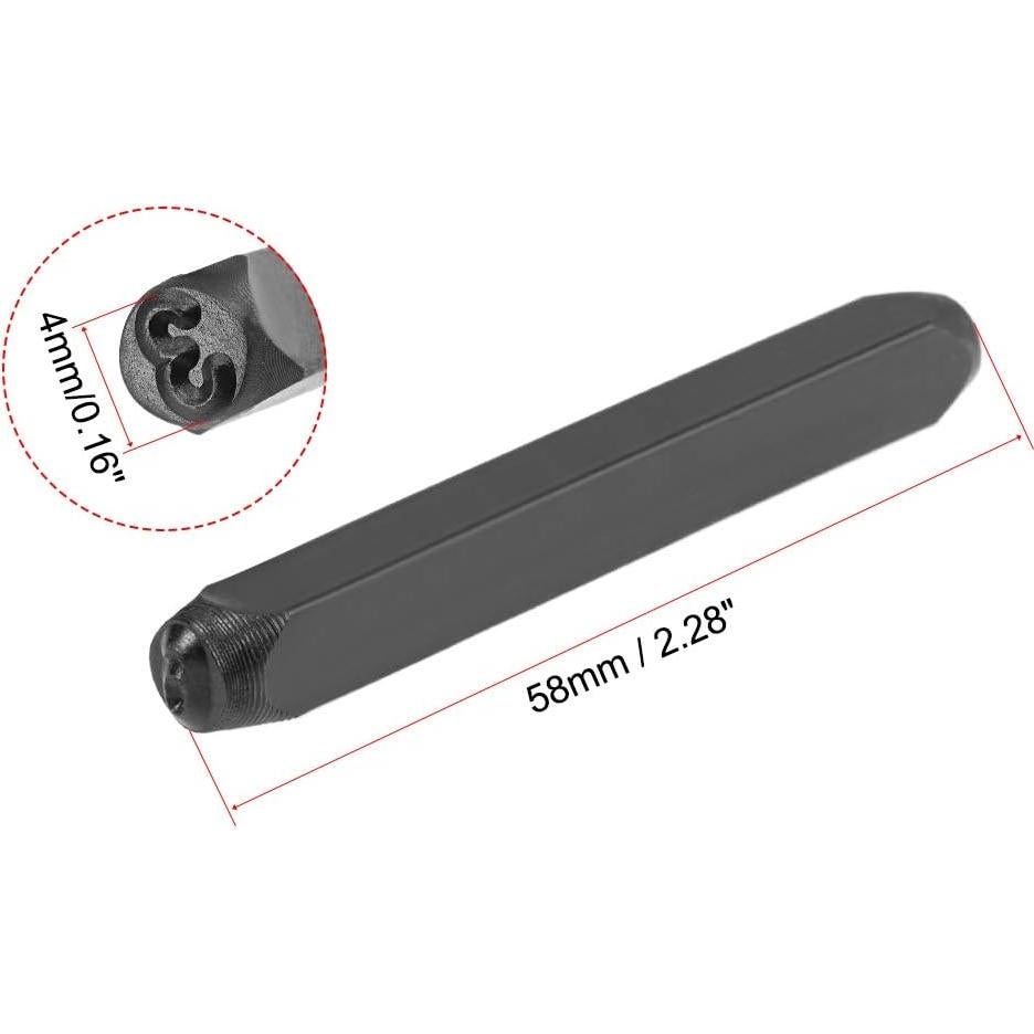 Juego de Sellos Metálicos uxcell 0-9, Punch 4mm para Madera