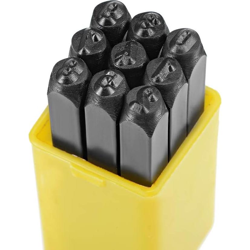 Juego de Sellos Metálicos uxcell 0-9, Punch 4mm para Madera