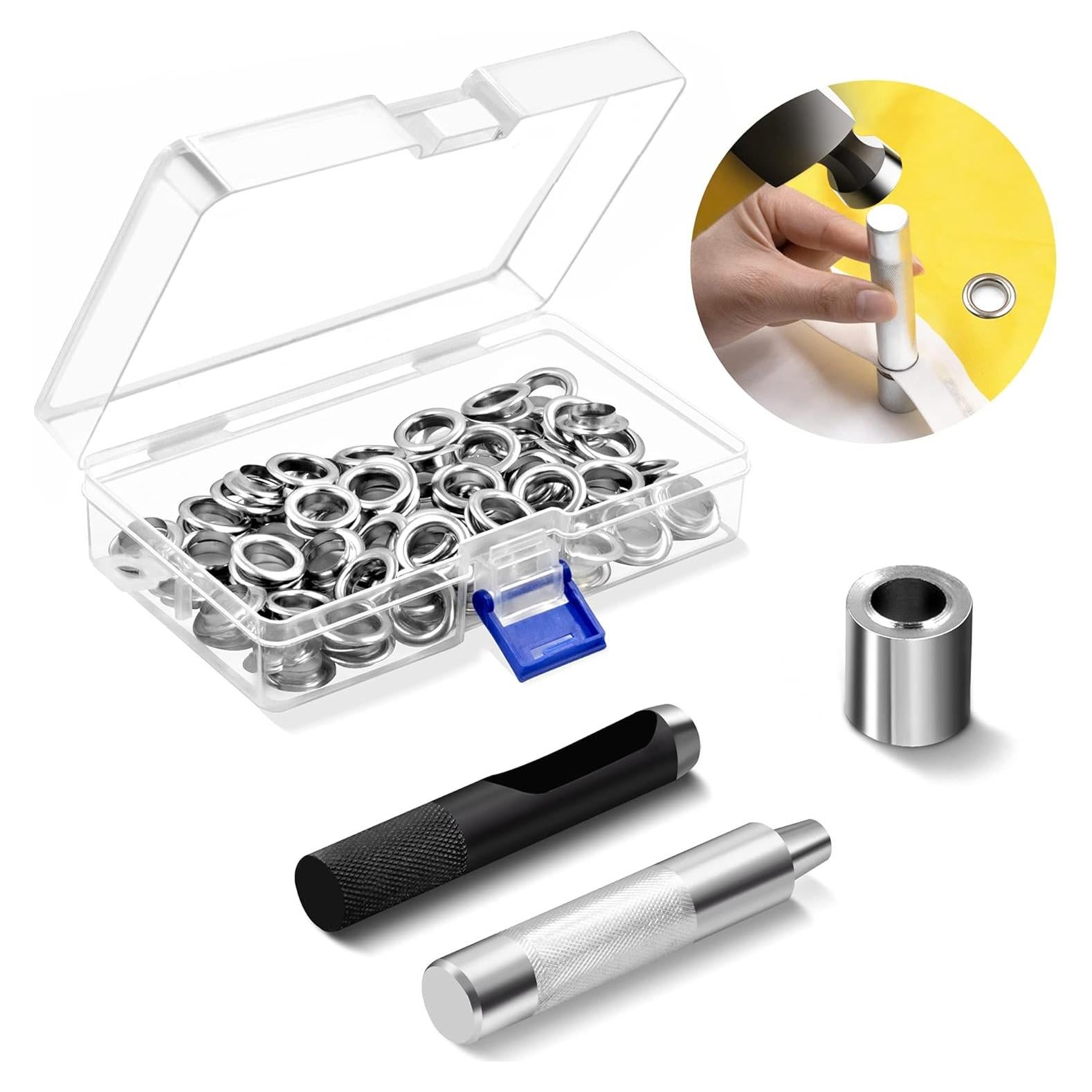 Kit de Herramientas para Ojetes Anley - 100 Juegos Plateados