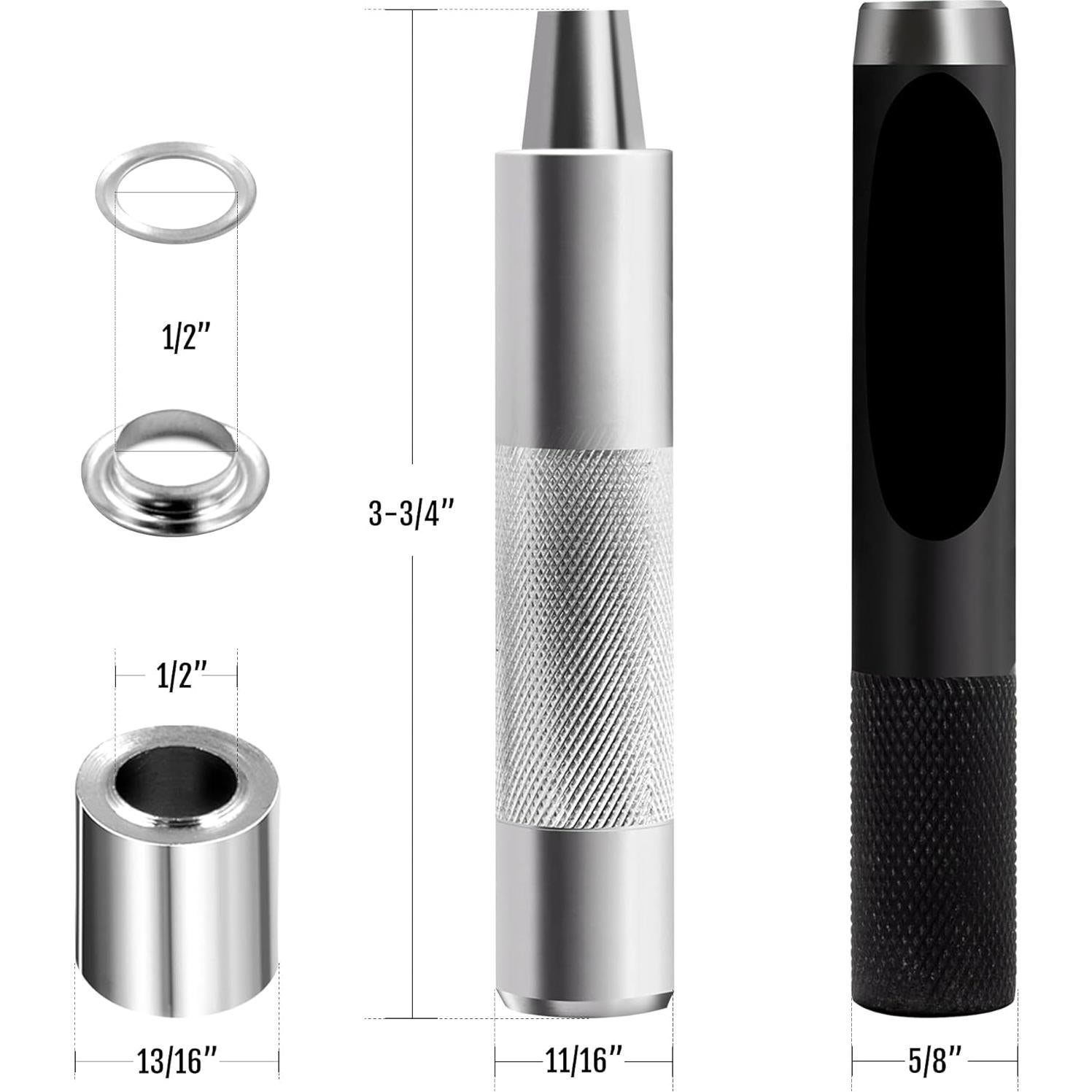 Kit de Herramientas para Ojetes Anley - 100 Juegos Plateados