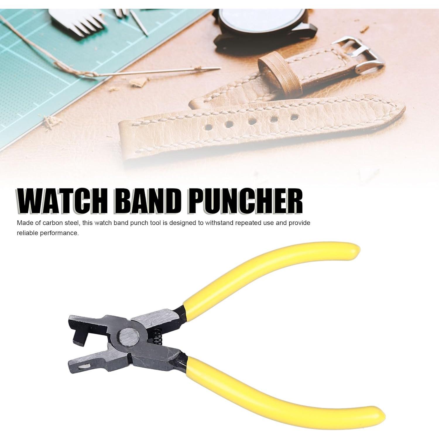 Perforador de Correas de Reloj Fafeicy, Acero al Carbono, 4mm