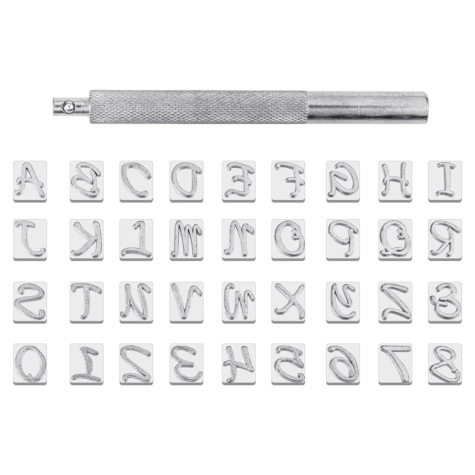 Juego de Sellos de Letras y Números Yoption 37 Piezas 6mm