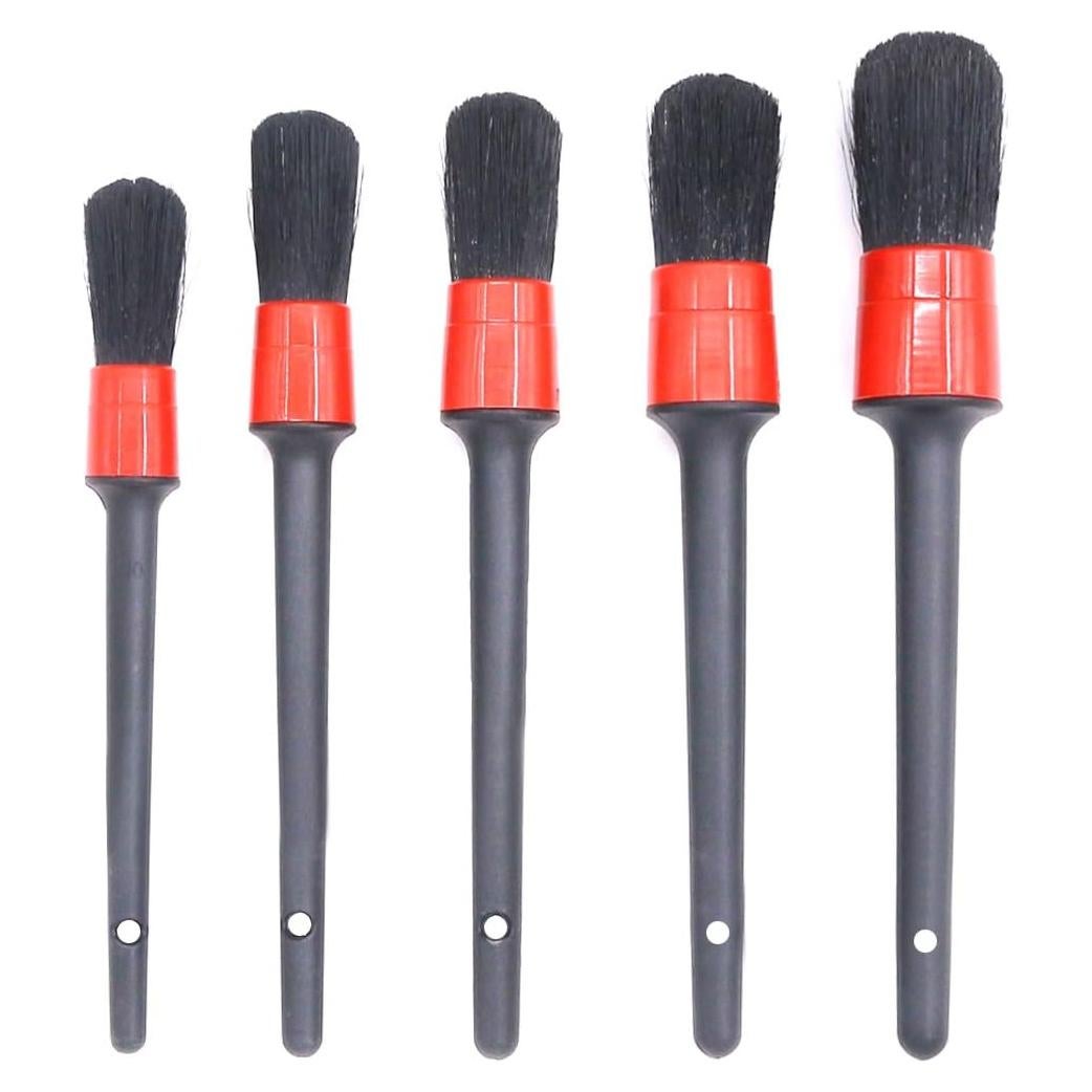 Juego de 5 Cepillos de Detalle Swpeet - Pelo de Jabalí 23 cm