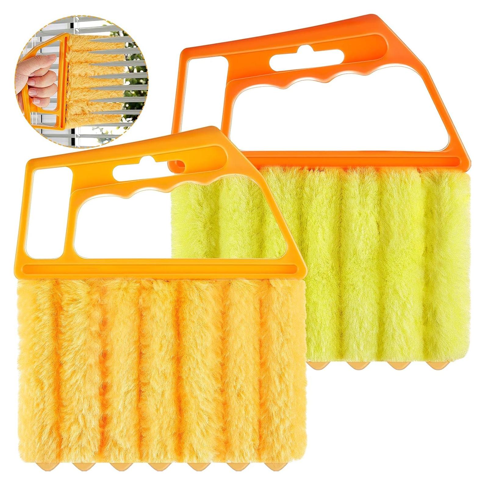 Limpiador de Persianas Geiserailie 2 Pcs Mango Naranja Lavable