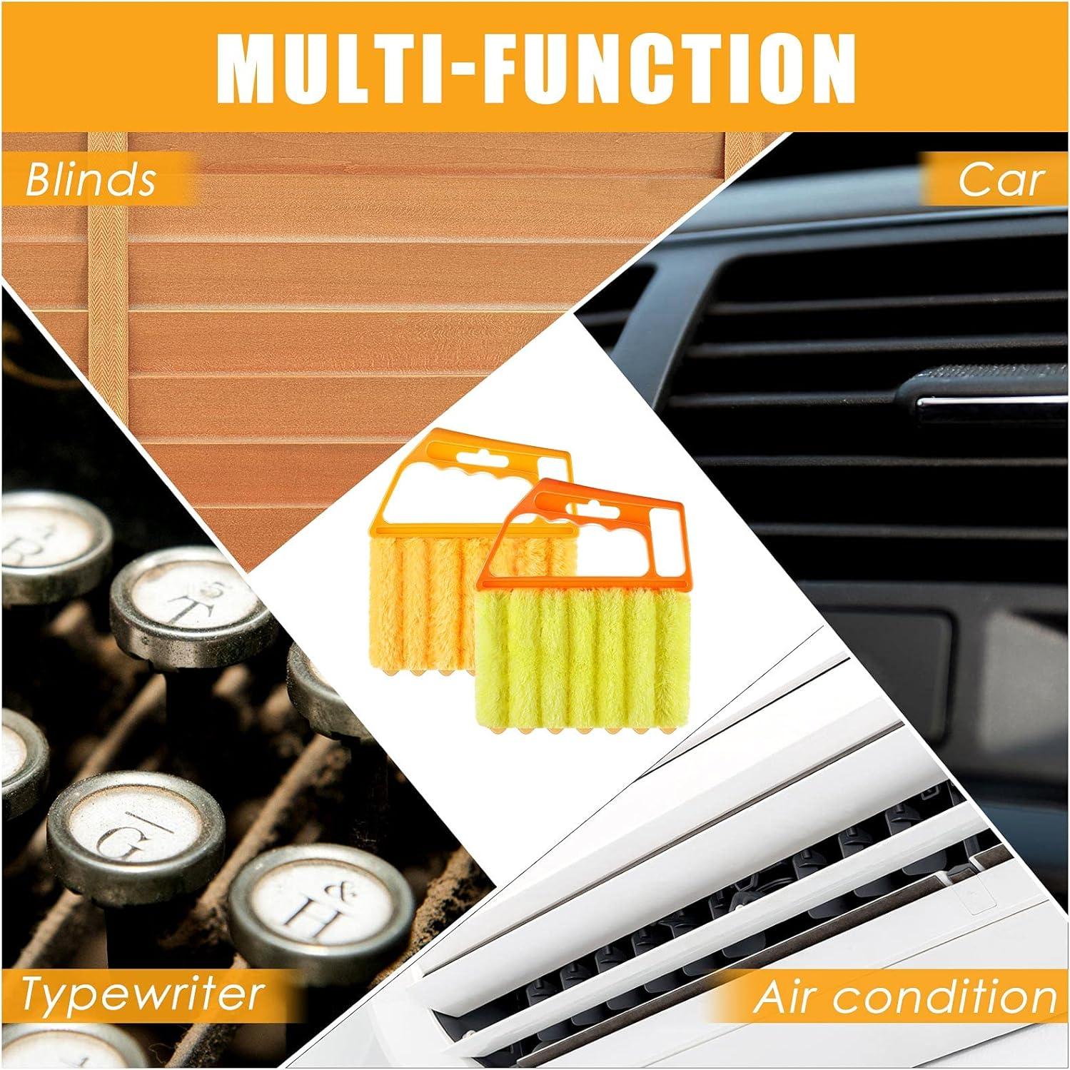 Limpiador de Persianas Geiserailie 2 Pcs Mango Naranja Lavable