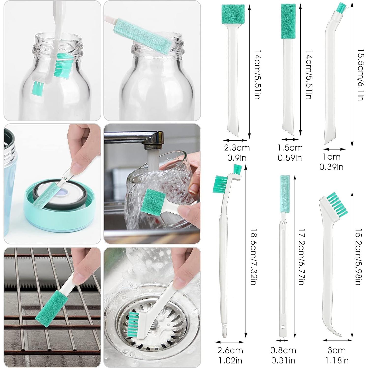 Juego de 8 Cepillos de Limpieza TIESOME para Hogar y Auto