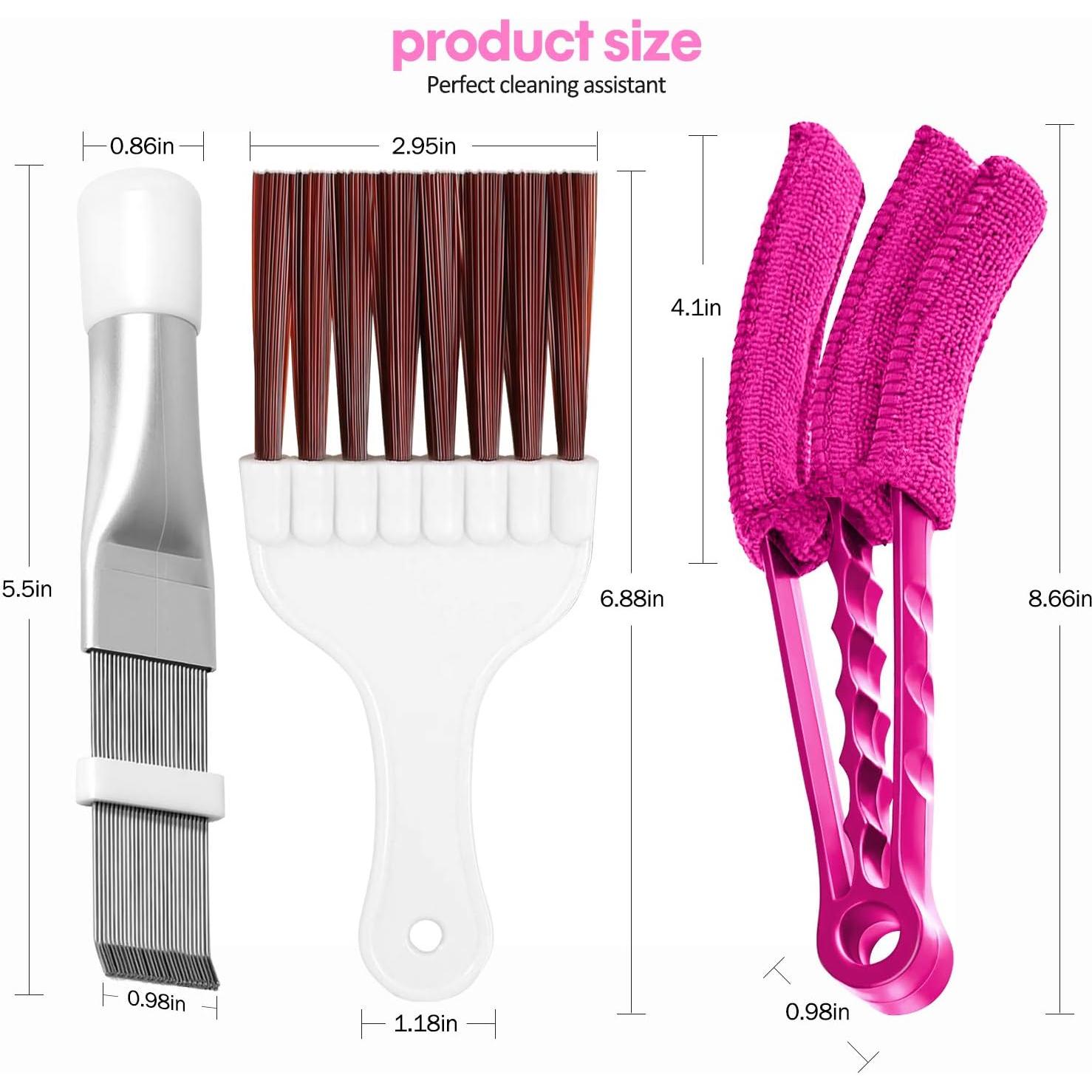 Hommtina 3 Pcs Cepillo de Limpieza para Aire Acondicionado y Persianas