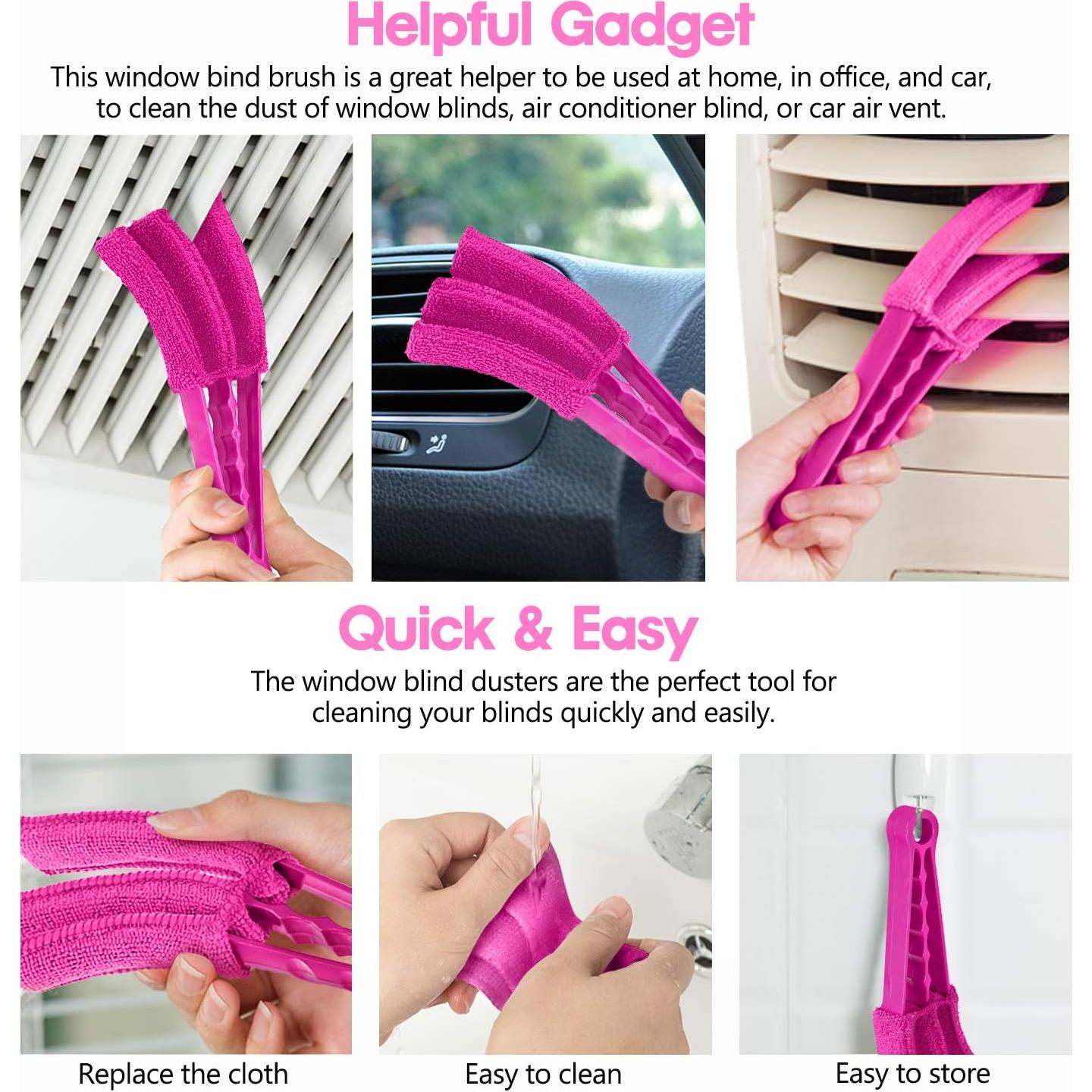 Hommtina 3 Pcs Cepillo de Limpieza para Aire Acondicionado y Persianas