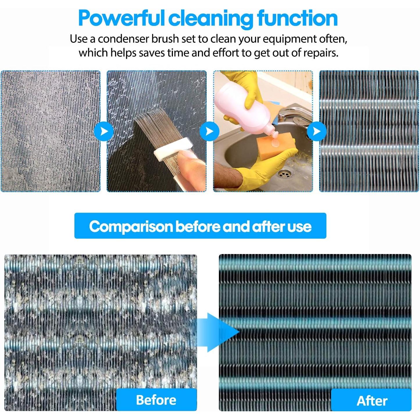 Hommtina 3 Pcs Cepillo de Limpieza para Aire Acondicionado y Persianas