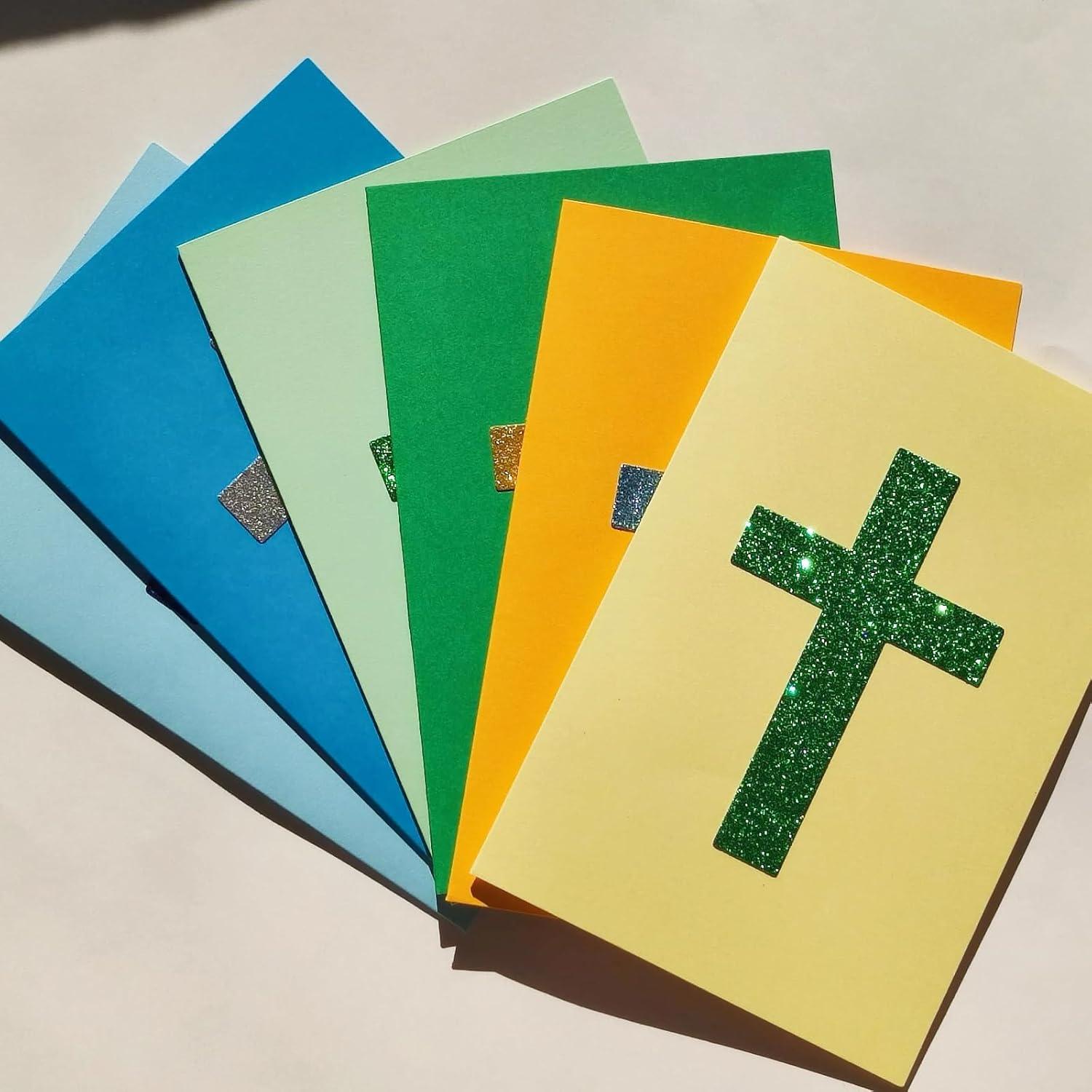 Juego de 24 Tarjetas Religiosas BZHTRMK con Sobres y Sellos