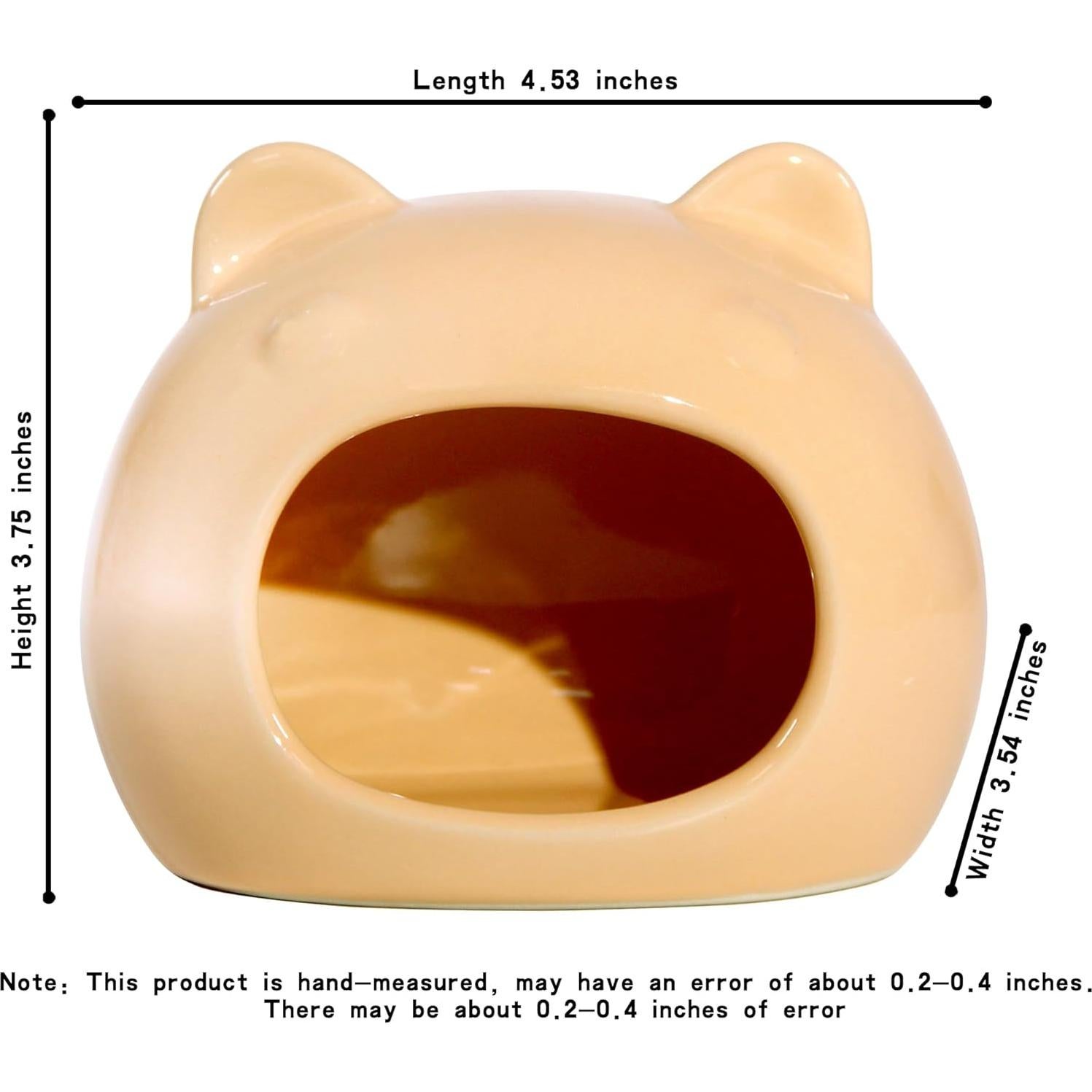 Escondite de Hámster Cerámica Bifang Casa Oso Naranja 11.4x8.9cm