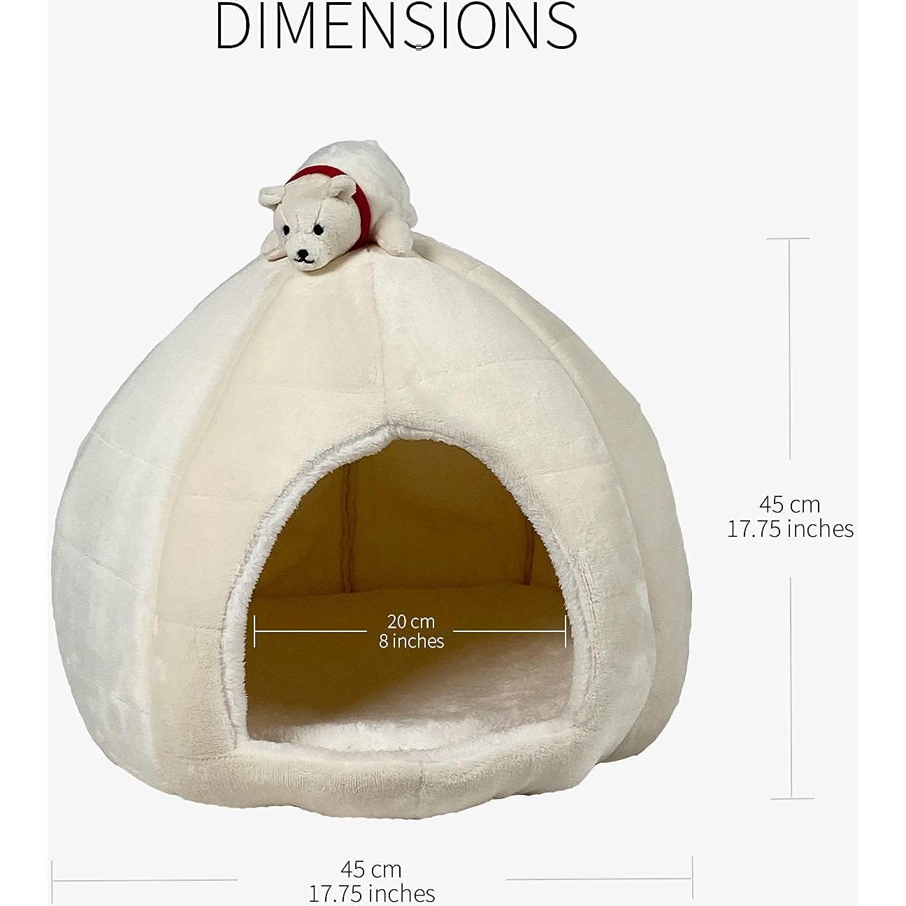 Cama para Perros y Gatos Pequeños Ice Igloo - 42x42 cm