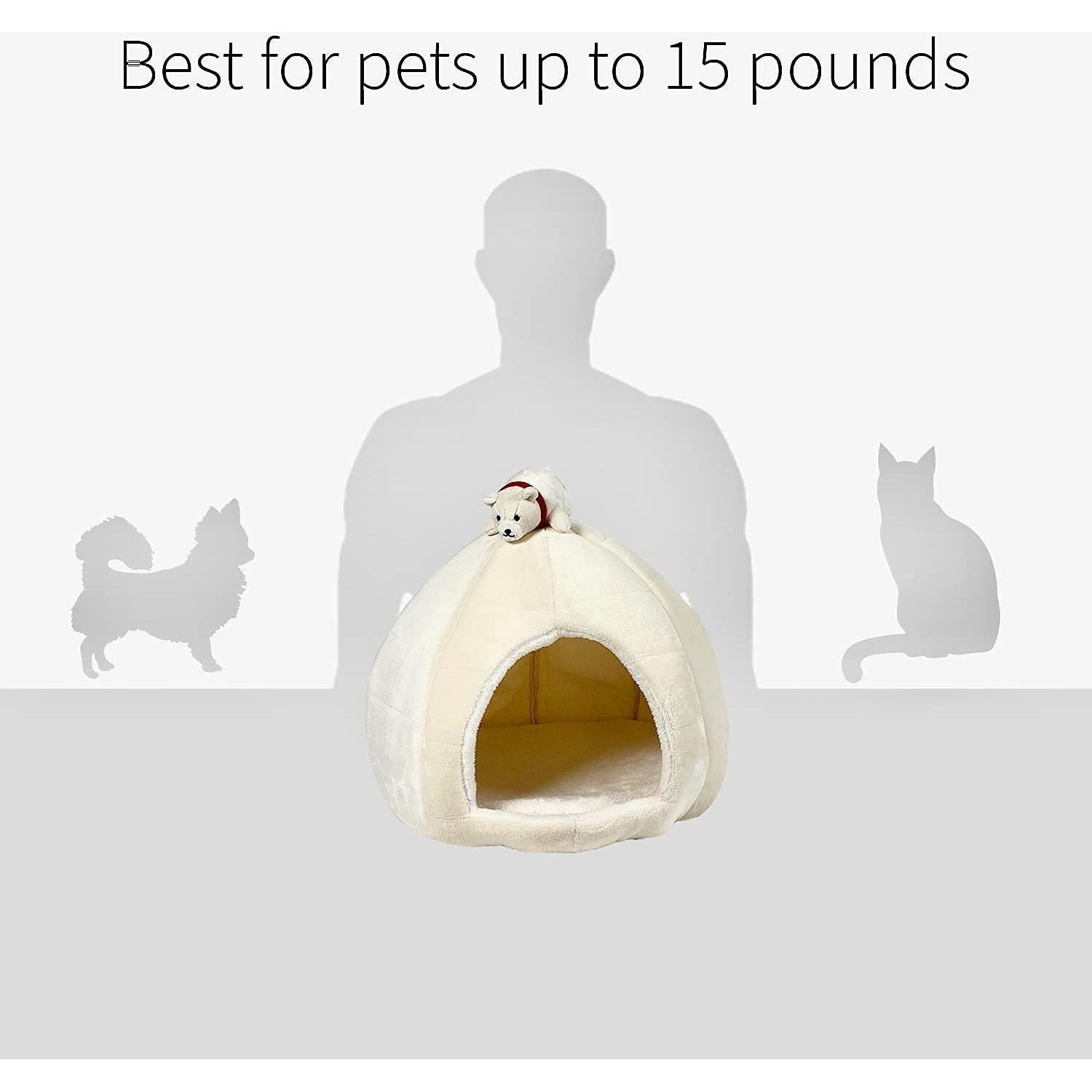 Cama para Perros y Gatos Pequeños Ice Igloo - 42x42 cm
