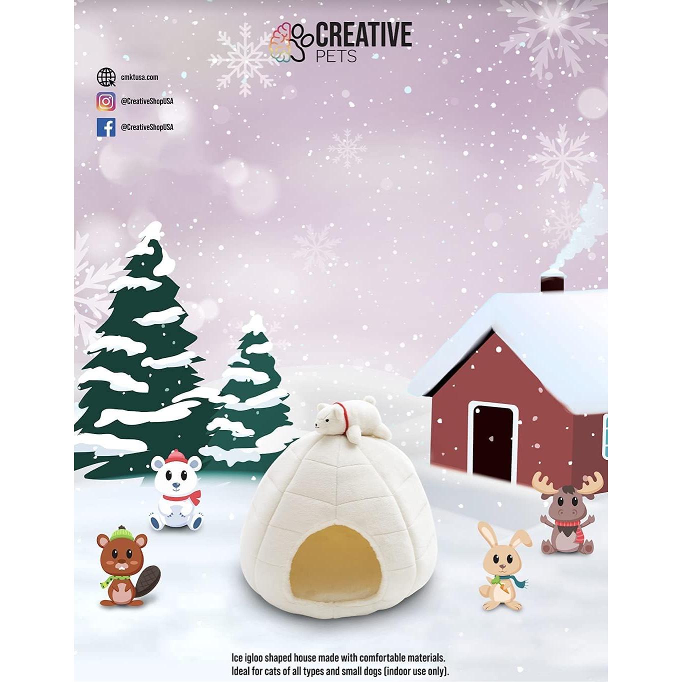 Cama para Perros y Gatos Pequeños Ice Igloo - 42x42 cm