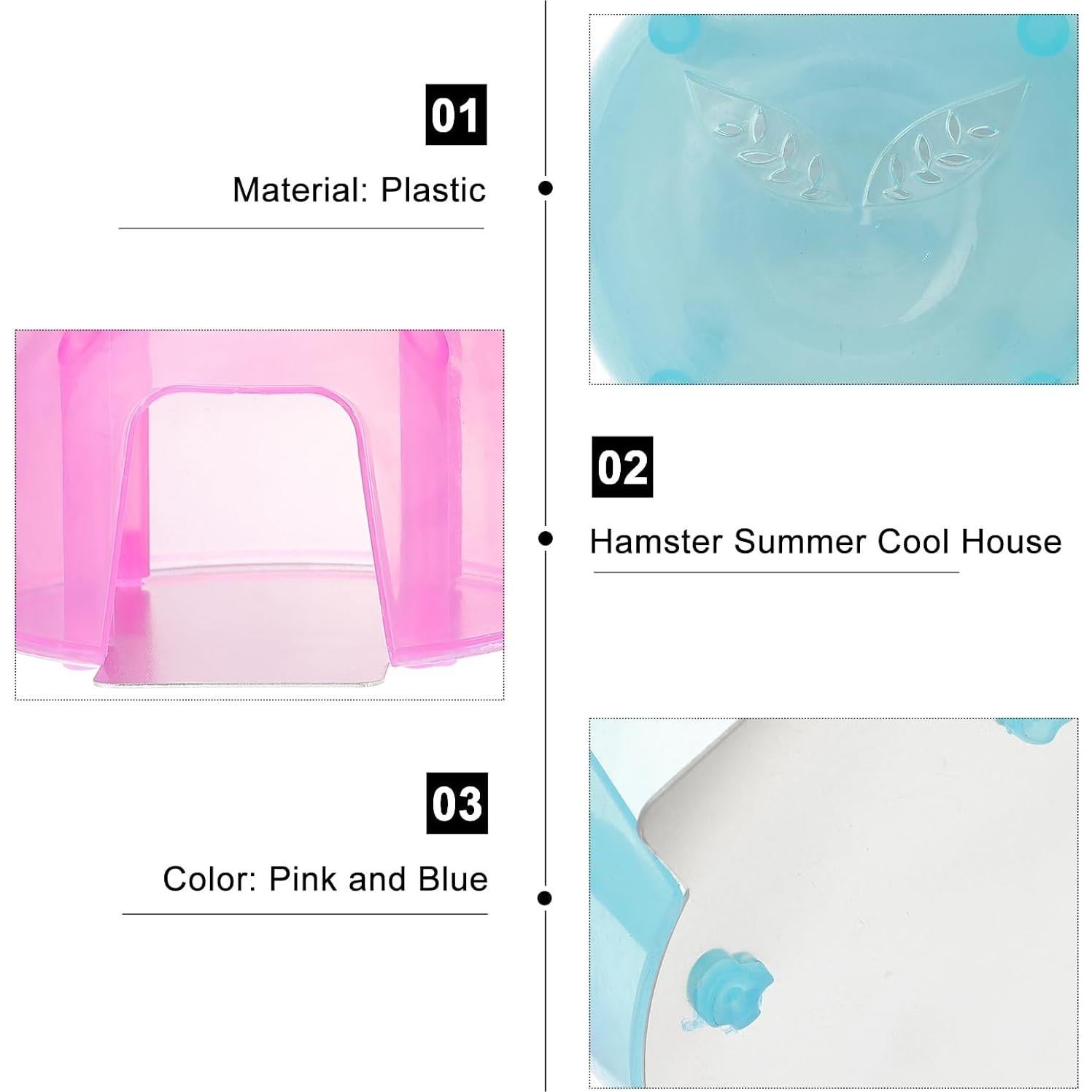 Casa de Enfriamiento para Hámster POPETPOP - 2 Pcs Mini Casa